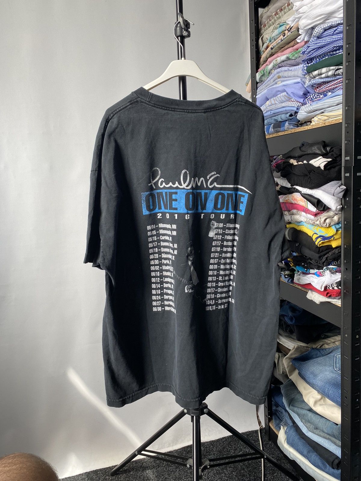Band Tees 2016 Paul McCartney One On One Tour Faded Black Tee Size US XL / EU 56 / 4 - 9 Thumbnail
