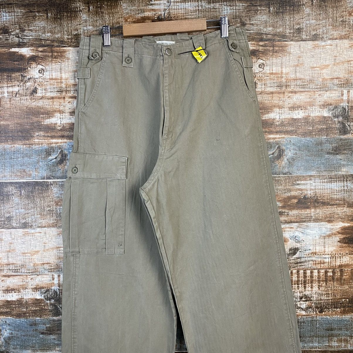 Japanese Brand DL Yokohama Staff Green Cargo Pants #C893 Size US 30 / EU 46 - 2 Thumbnail