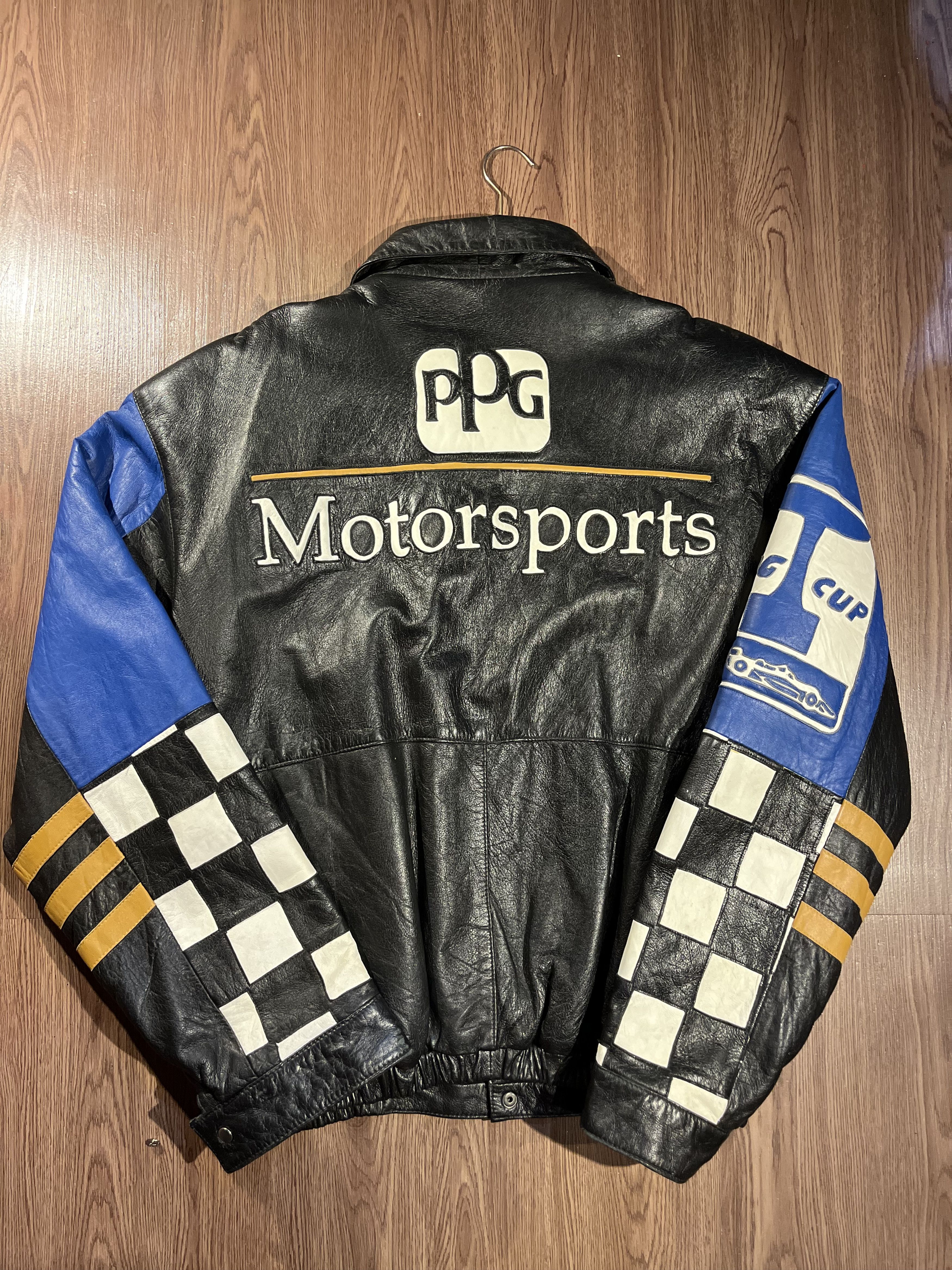 Vintage PPG Motorsport Genuine Lamb Leather Race Jacket