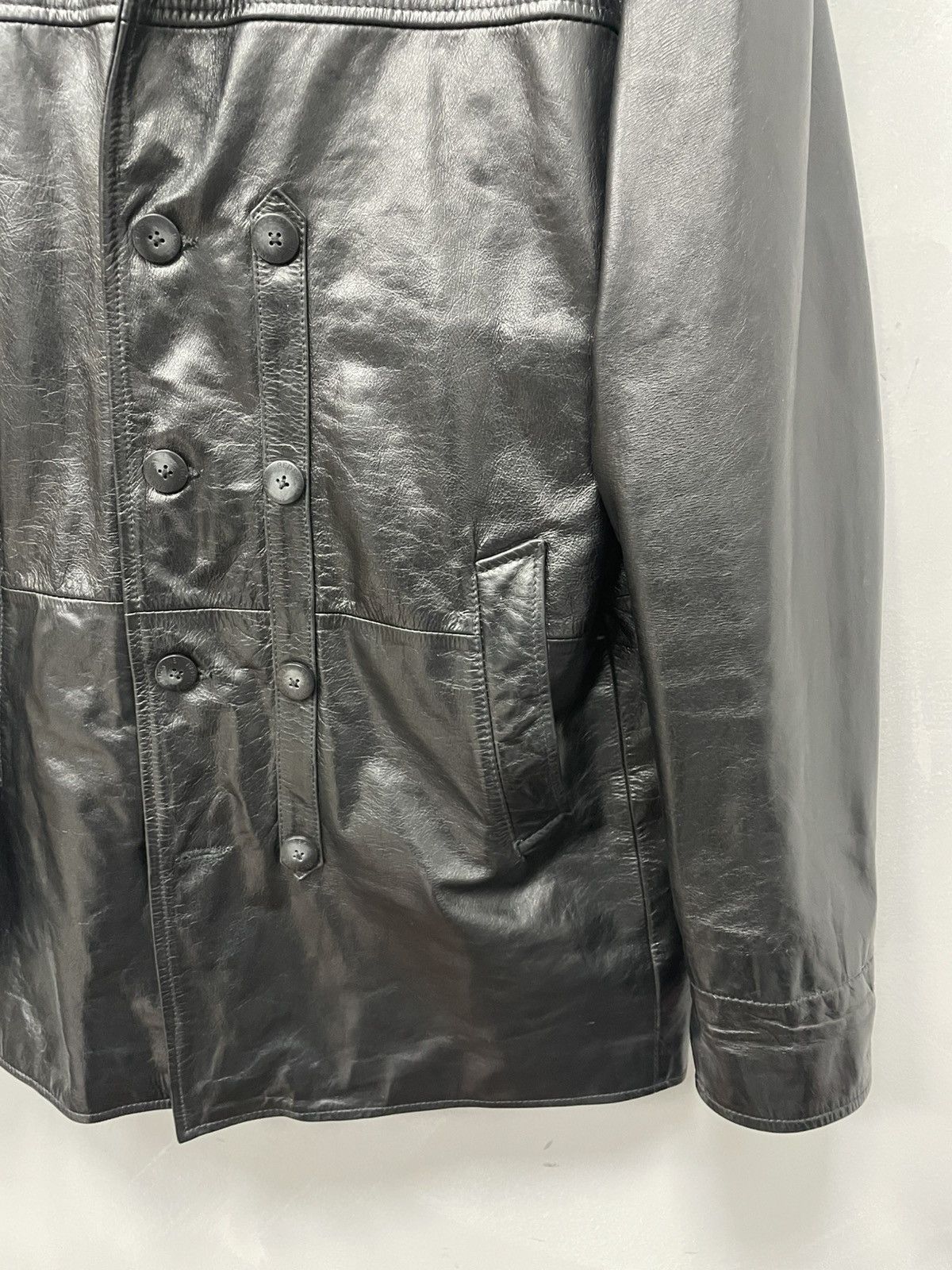 Leather × NFL Vintage Black Leather Coat I REDSKINS Japanese Brand Size US M / EU 48-50 / 2 - 6 Thumbnail