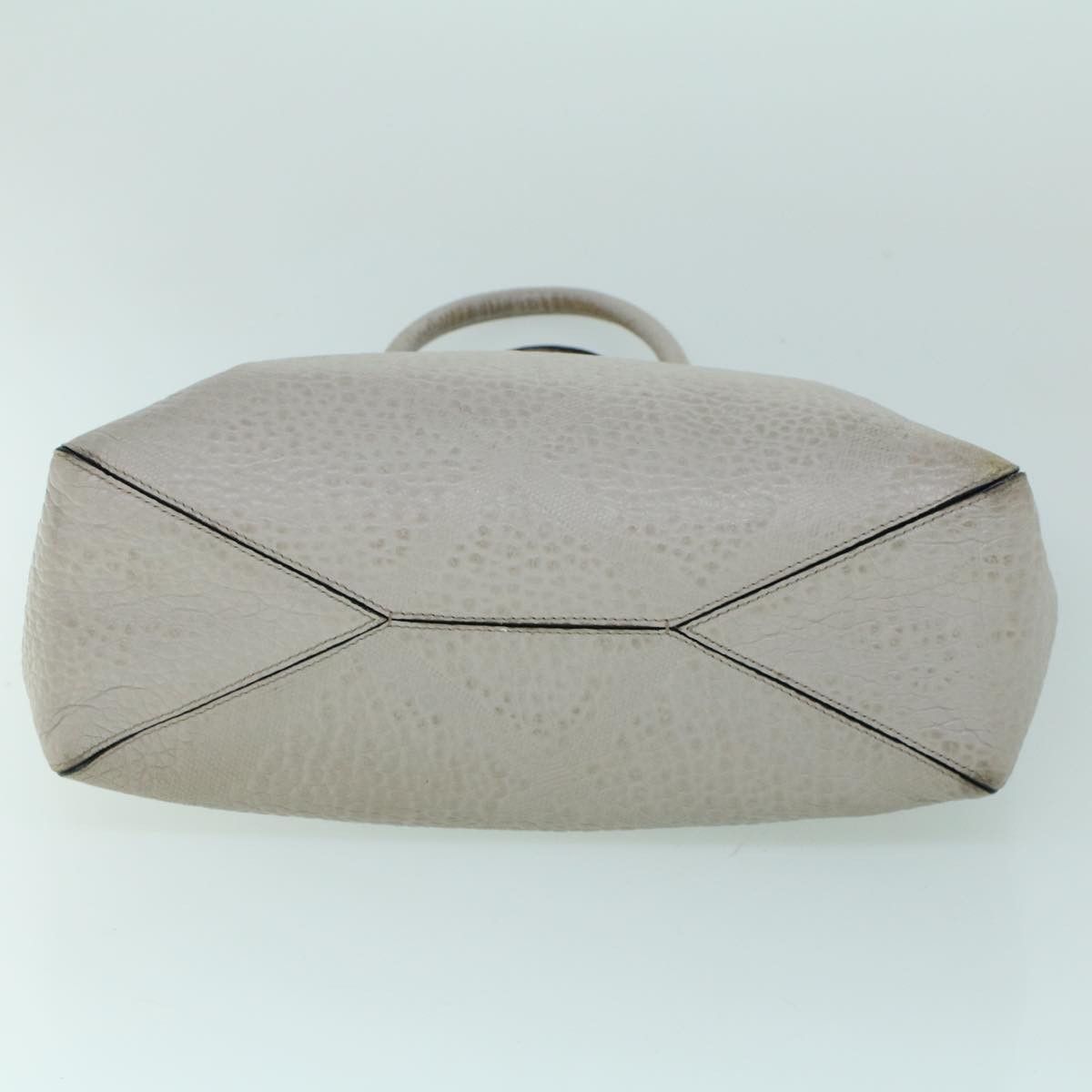 Burberry Burberry Tote Bag Leather Gray White Size ONE SIZE - 5 Thumbnail