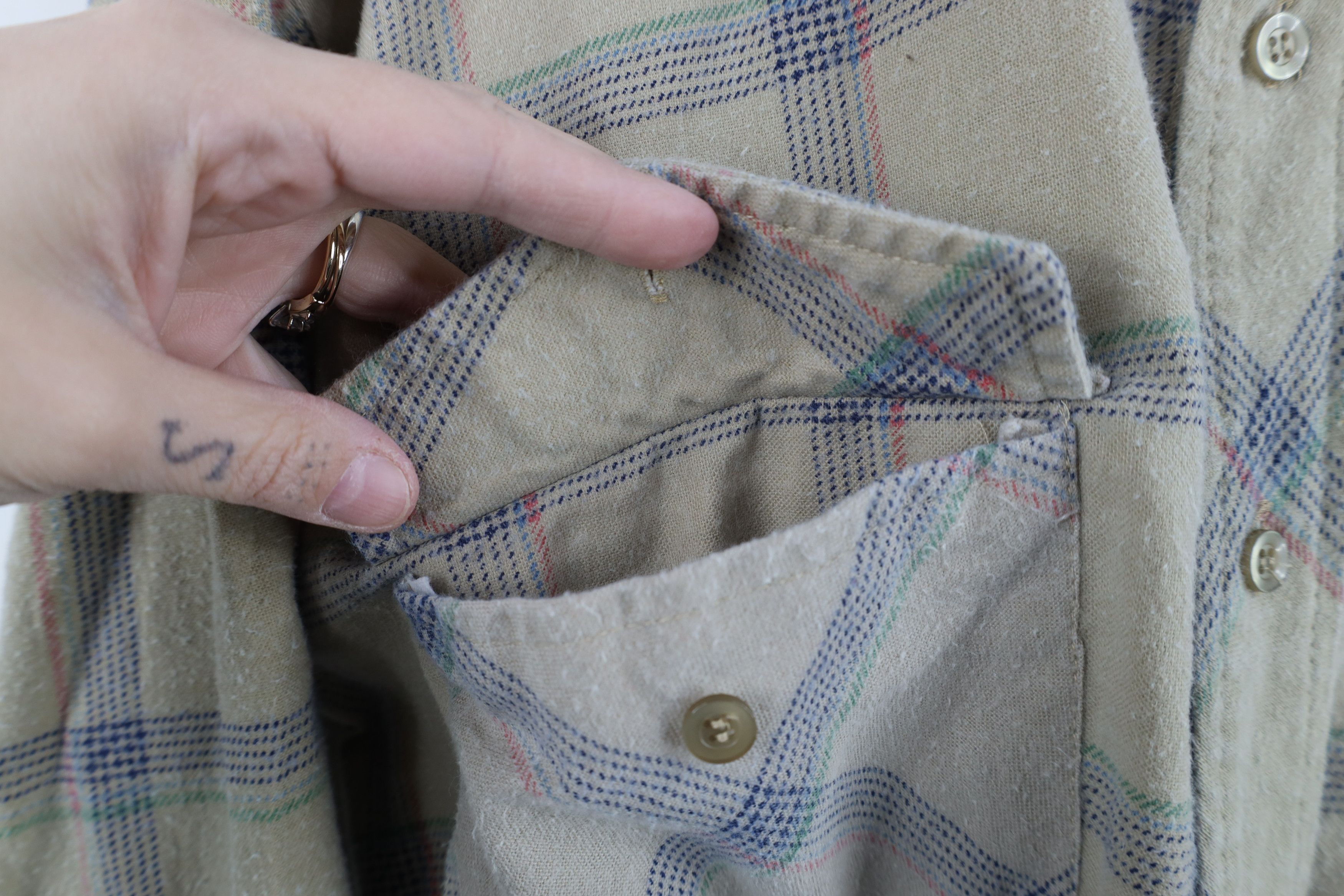 Vintage Vintage 90s Streetwear Flannel Collared Button Shirt Plaid Size US M / EU 48-50 / 2 - 5 Thumbnail