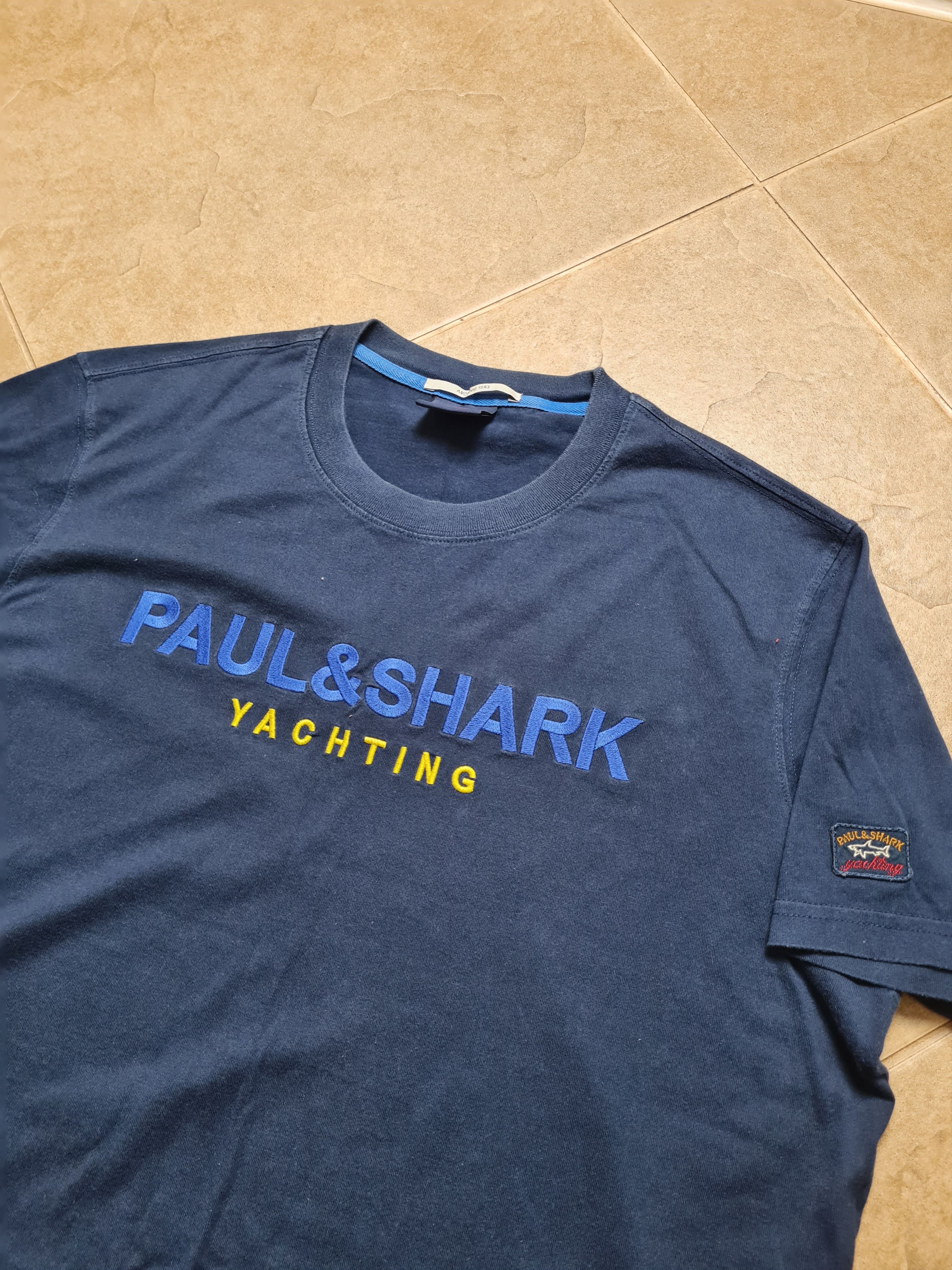 Paul & Shark Shirts Paul Shark Short Sleeve Basic T-Shirt Big Logo Size L Size US L / EU 52-54 / 3 - 4 Thumbnail