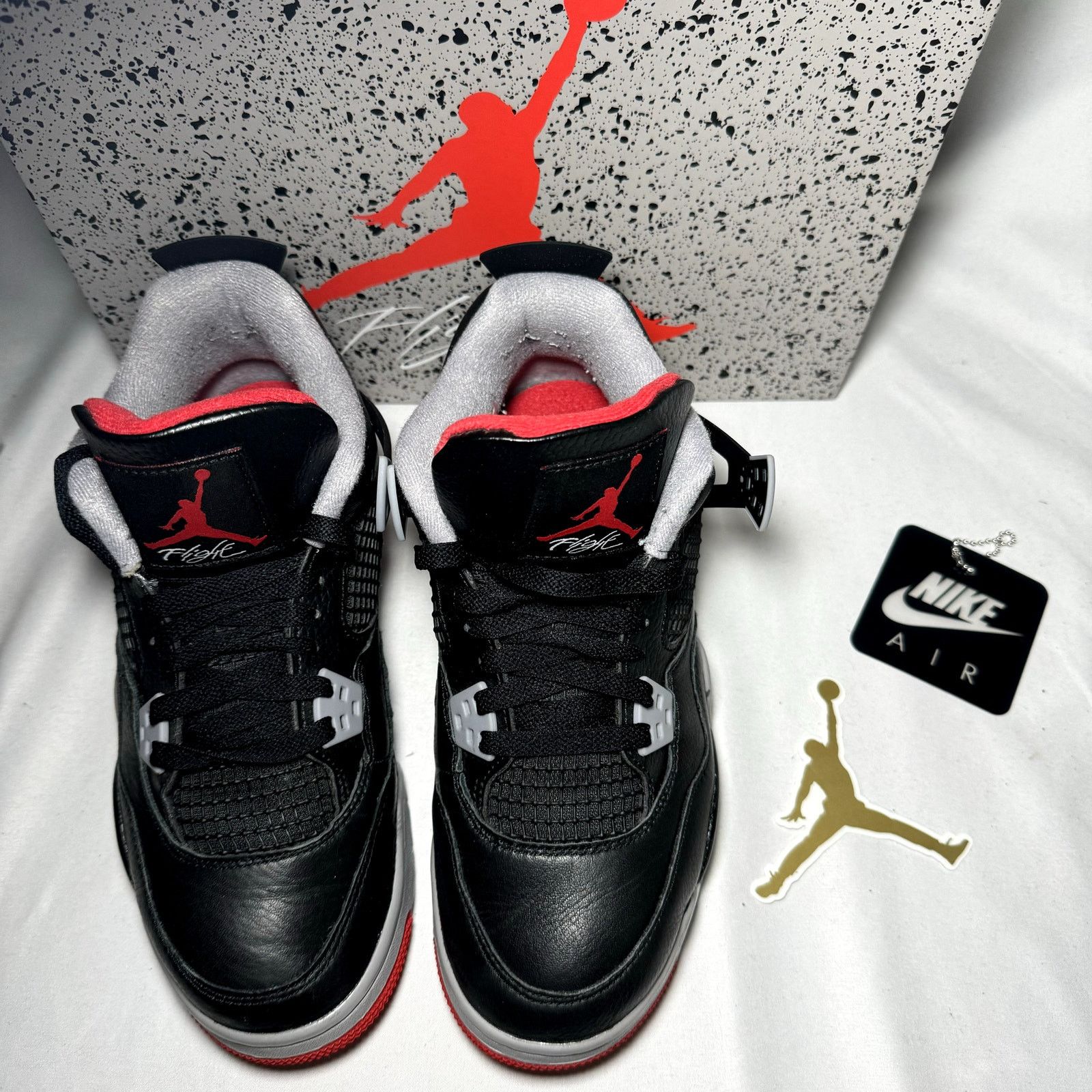 Jordan Brand × Nike Size 6.5 - Air Jordan 4 Retro GS Bred Reimagined Men's Shoes Size US 6.5 / EU 39-40 - 4 Thumbnail