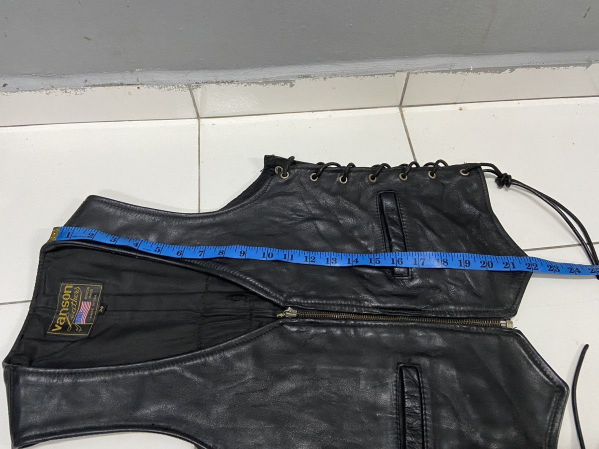 Vanson Leathers VANSON LEATHER BIKERS LEATHER VEST Size US XS / EU 42 / 0 - 14 Thumbnail