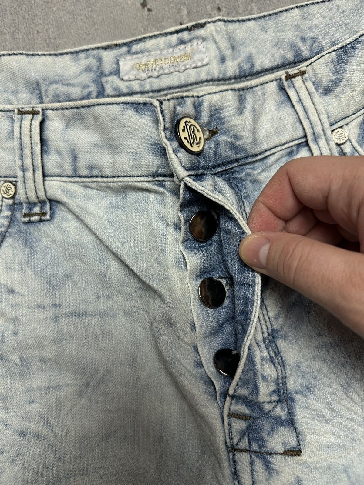 Roberto Cavalli 2000s Roberto Cavalli Wash Denim Pants y2k Opium Archive 90s Size US 36 / EU 52 - 16 Thumbnail