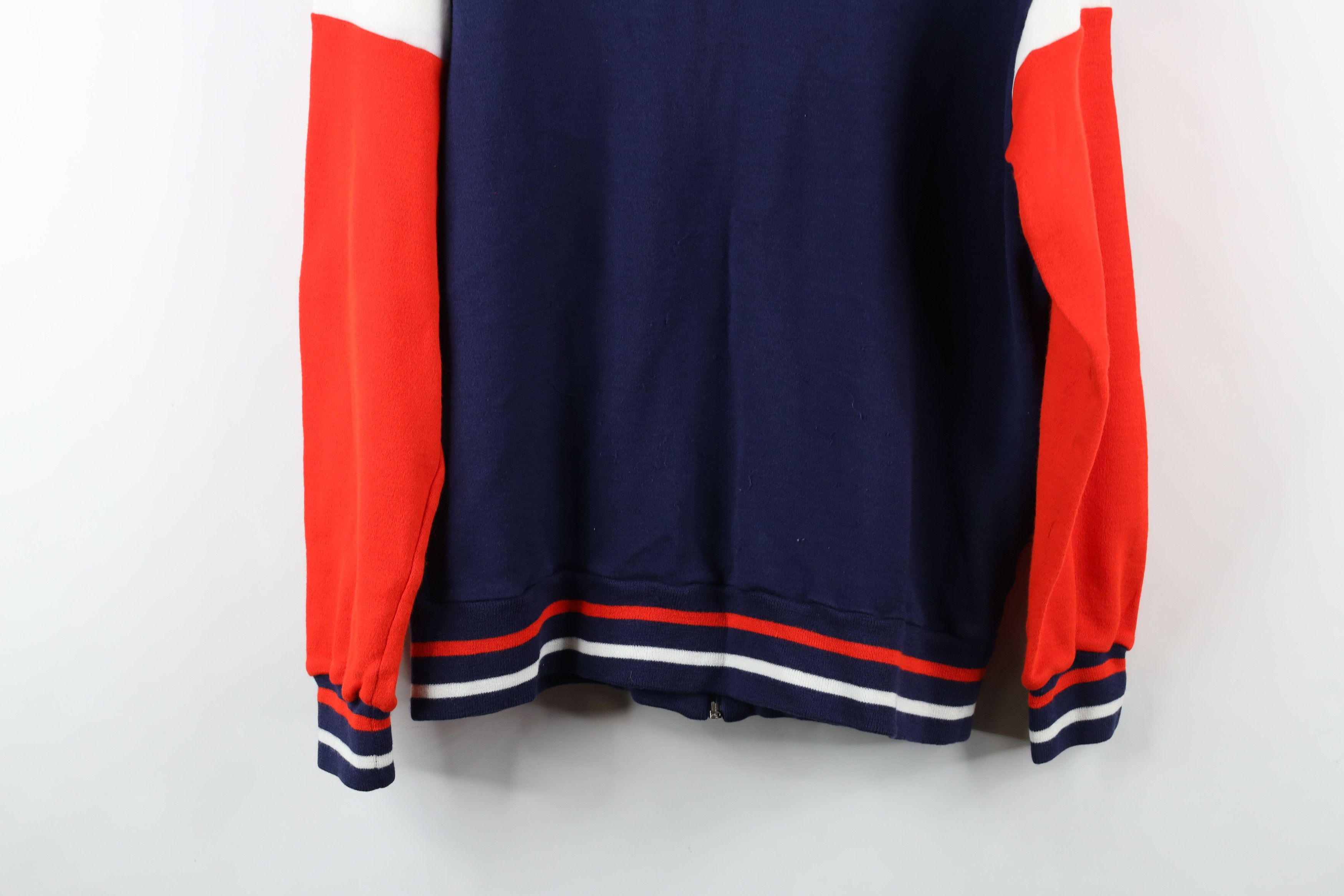 Vintage Vintage 70s Streetwear Striped Full Zip Warm Up Track Jacket Size US L / EU 52-54 / 3 - 13 Thumbnail