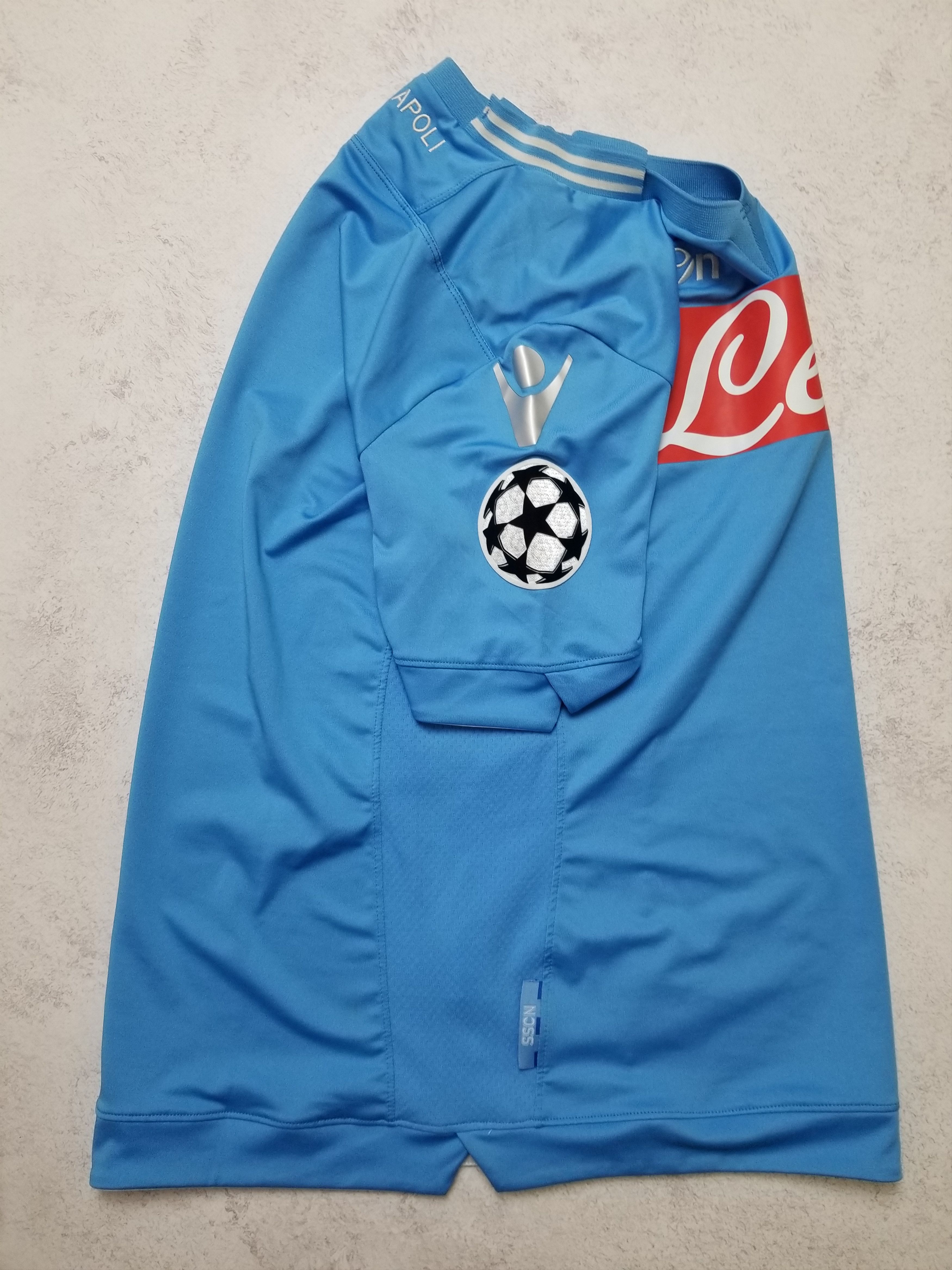 Macron Macron 2013-14 SSC Napoli Football Shirt Jersey Size US S / EU 44-46 / 1 - 8 Thumbnail