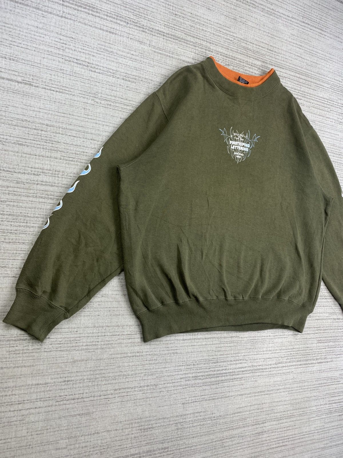Japanese Brand Vintage Pinstriping Lettering Spellout Longsleeve Sweatshirt Size US L / EU 52-54 / 3 - 4 Thumbnail