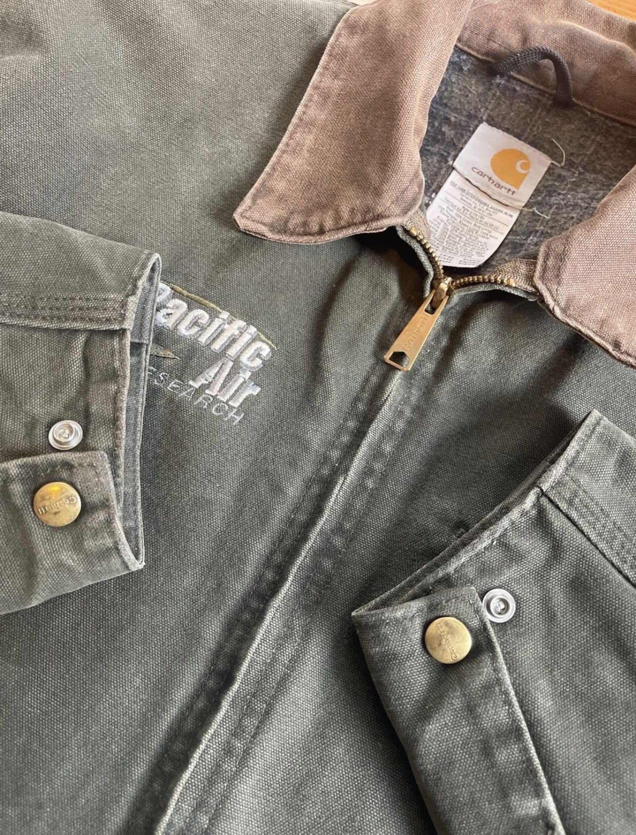 Carhartt Vintage Carhart Detroit Jacket Faded Moss Green J97 MOS Size US L / EU 52-54 / 3 - 7 Thumbnail