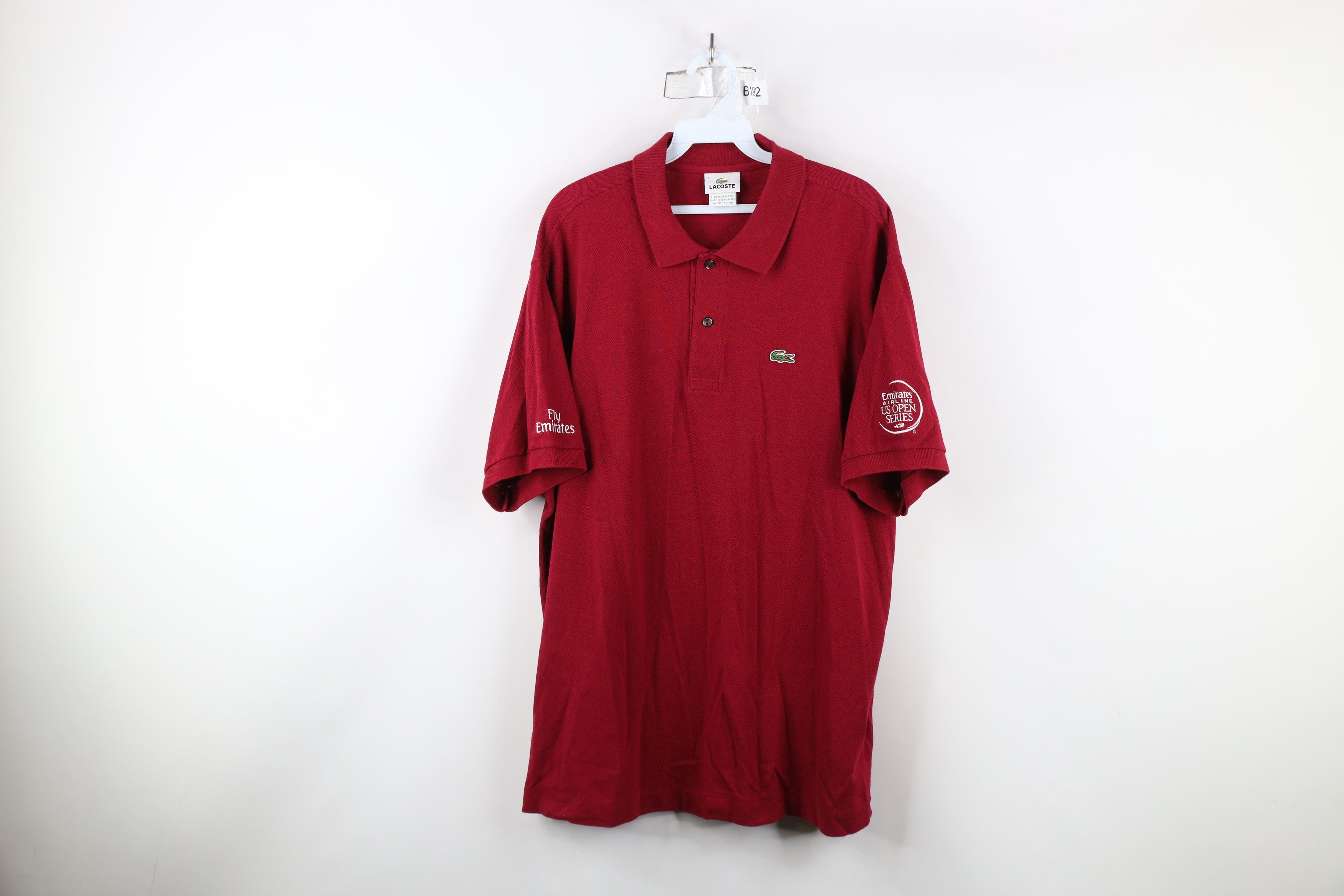 Lacoste Djokovic US Open Tennis Collared Polo Shirt Red