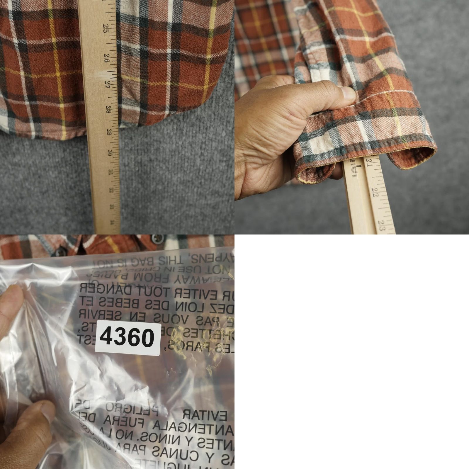 Vintage LL Bean Shirt Mens MT Brown Plaid Flannel Button-Down Sleeve Traditional Fit Size US M / EU 48-50 / 2 - 8 Thumbnail