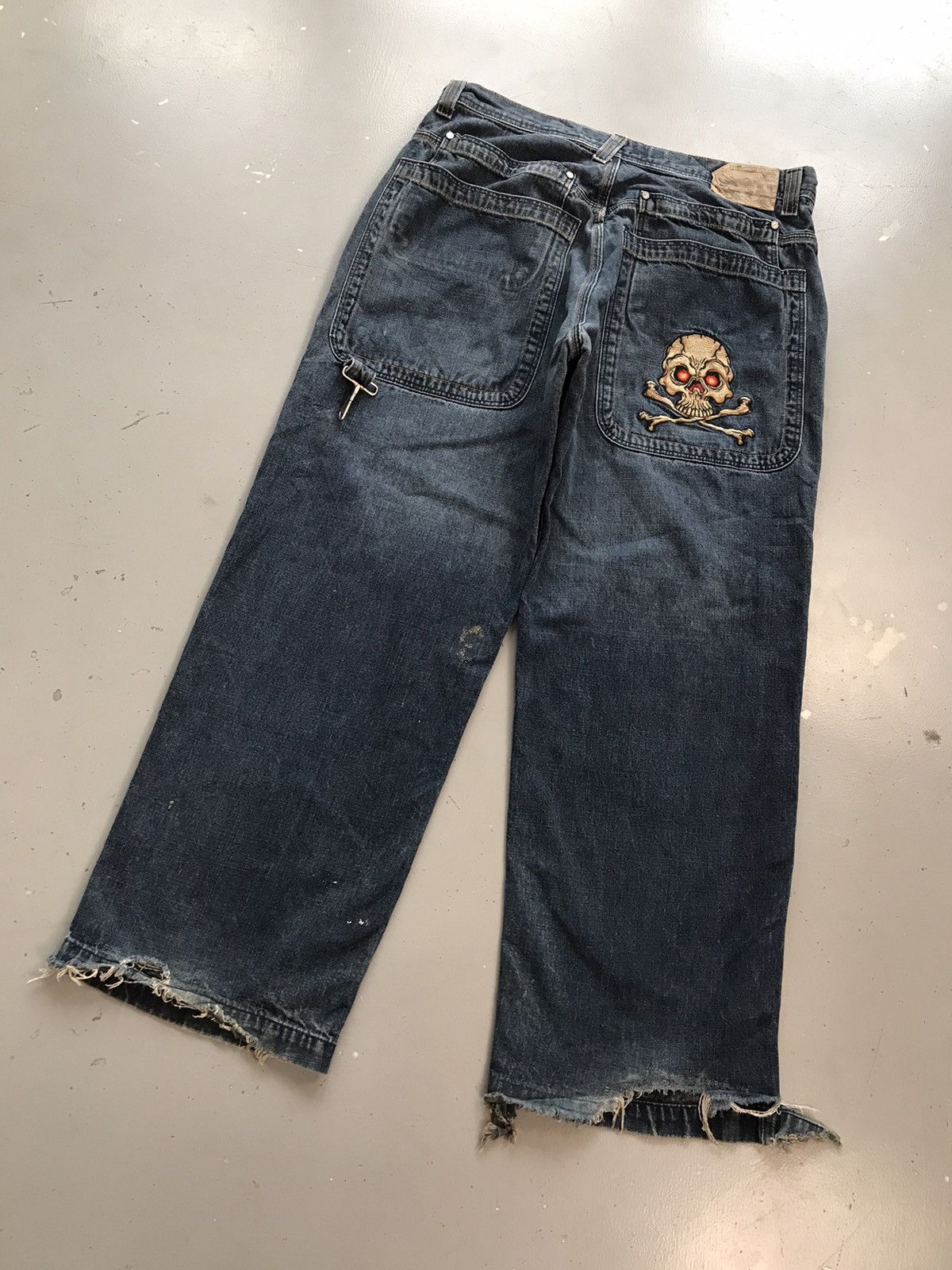JNCO × Vintage Vintage Jnco crazy skull 💀 embroidered denim Size US 36 / EU 52 - 9 Thumbnail