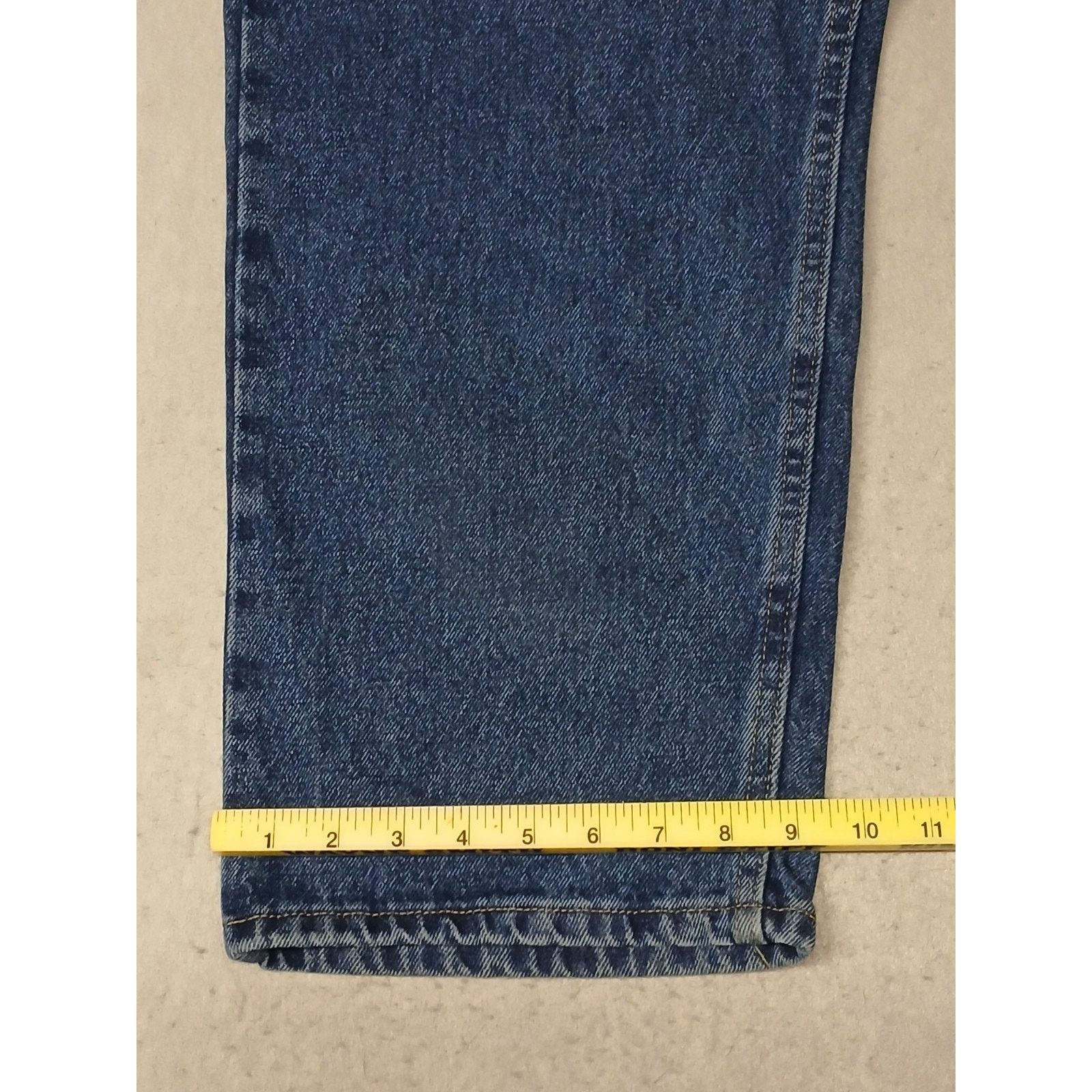 Wrangler Wranlger (44x29) Men's Relaxed Straight Leg Blue Denim Jeans Size US 44 / EU 60 - 2 Thumbnail