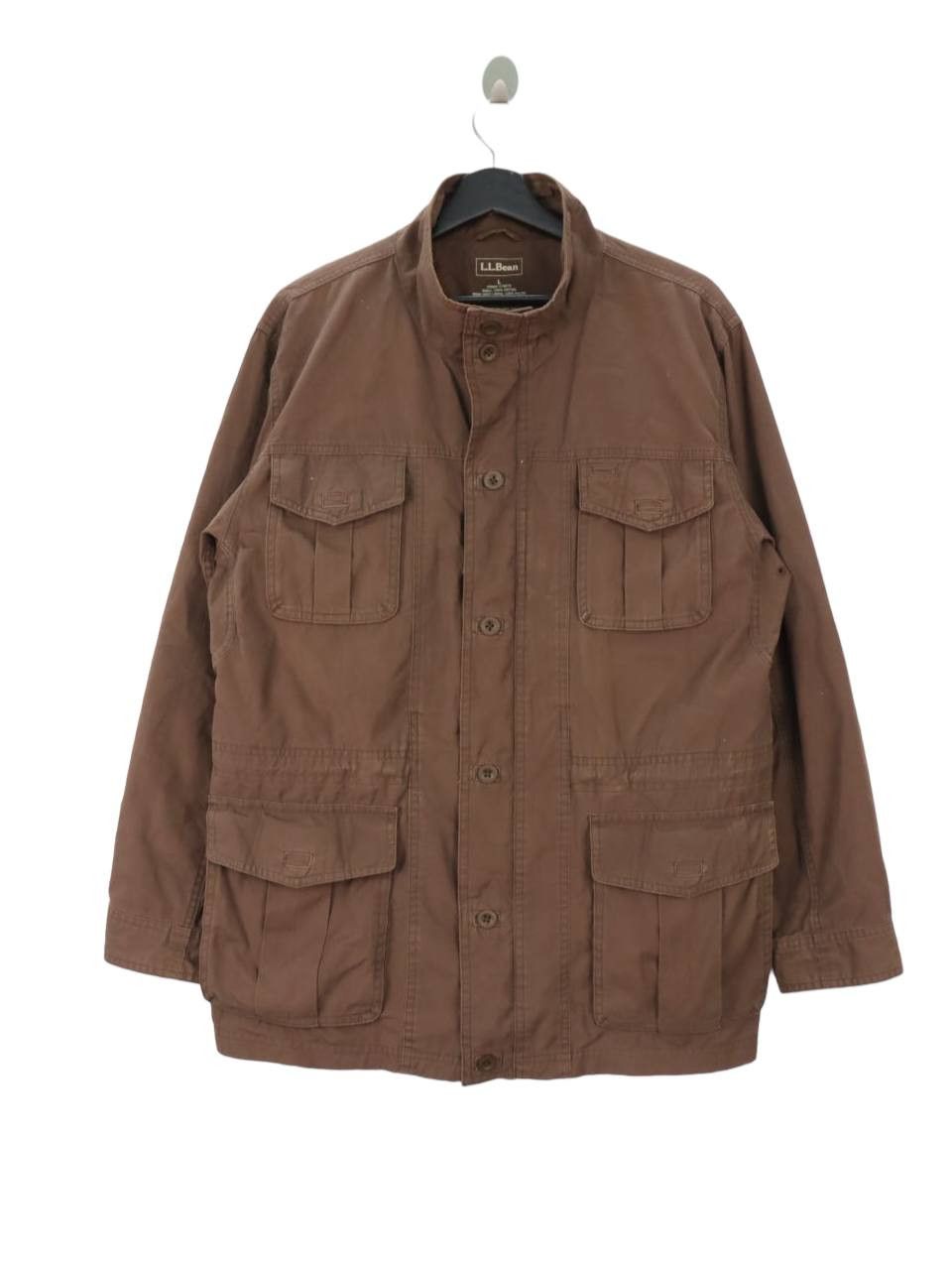 Gilet LL Bean Homme Tan M - Pêche Chasse Camping - Style Utilitaire Safari - Vintage