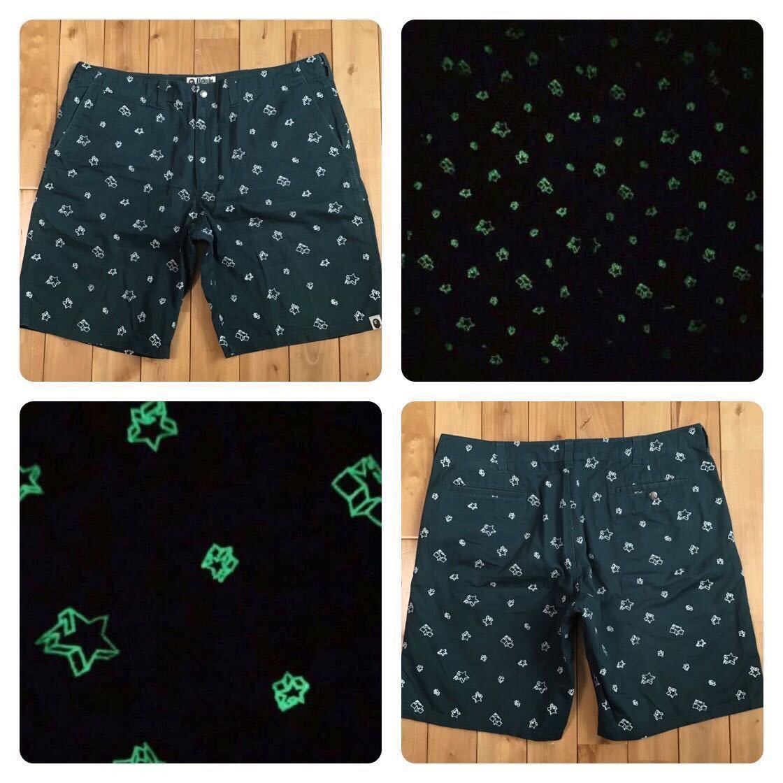 Bape × Nigo 💫Glow in the dark💫 BAPE STA shorts a bathing ape ★size XXL Size US 38 / EU 54 - 1 Thumbnail