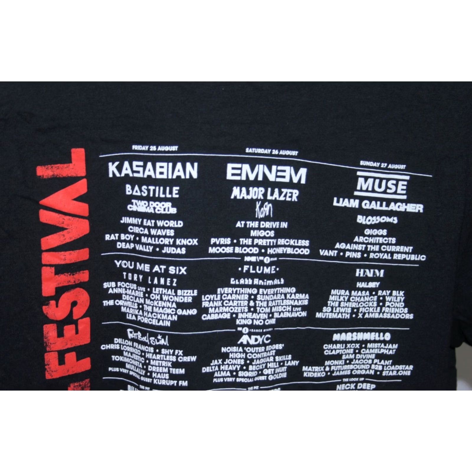 Vintage Reading Festival 2017 womens black shirt Size S Eminem Kasabian Muse Major Lazer Size S / US 4 / IT 40 - 4 Thumbnail