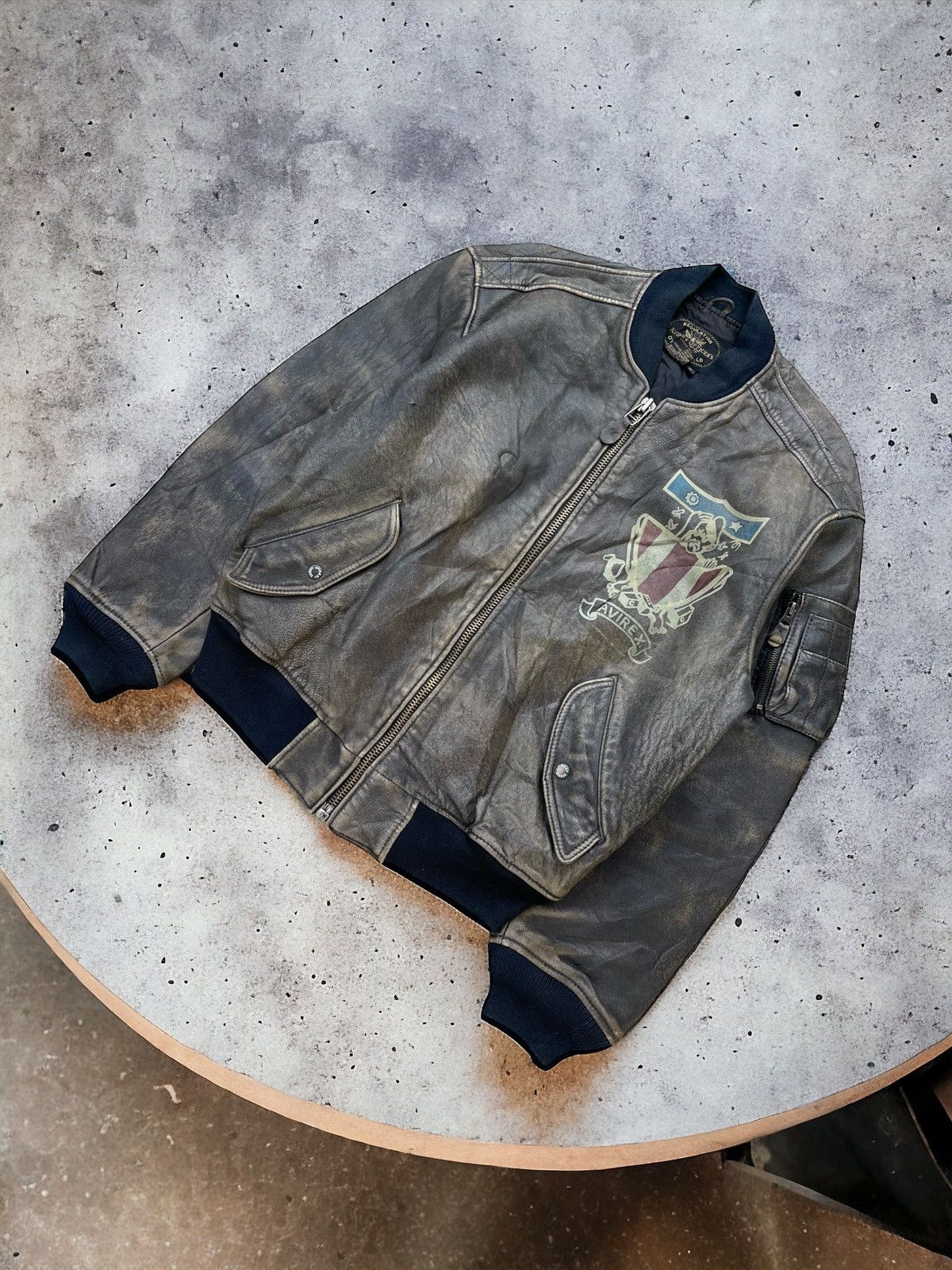 Avirex 🔥Vintage 80's Avirex Goat Skin Flight Bomber Leather Jacket Size US S / EU 44-46 / 1 - 2 Thumbnail
