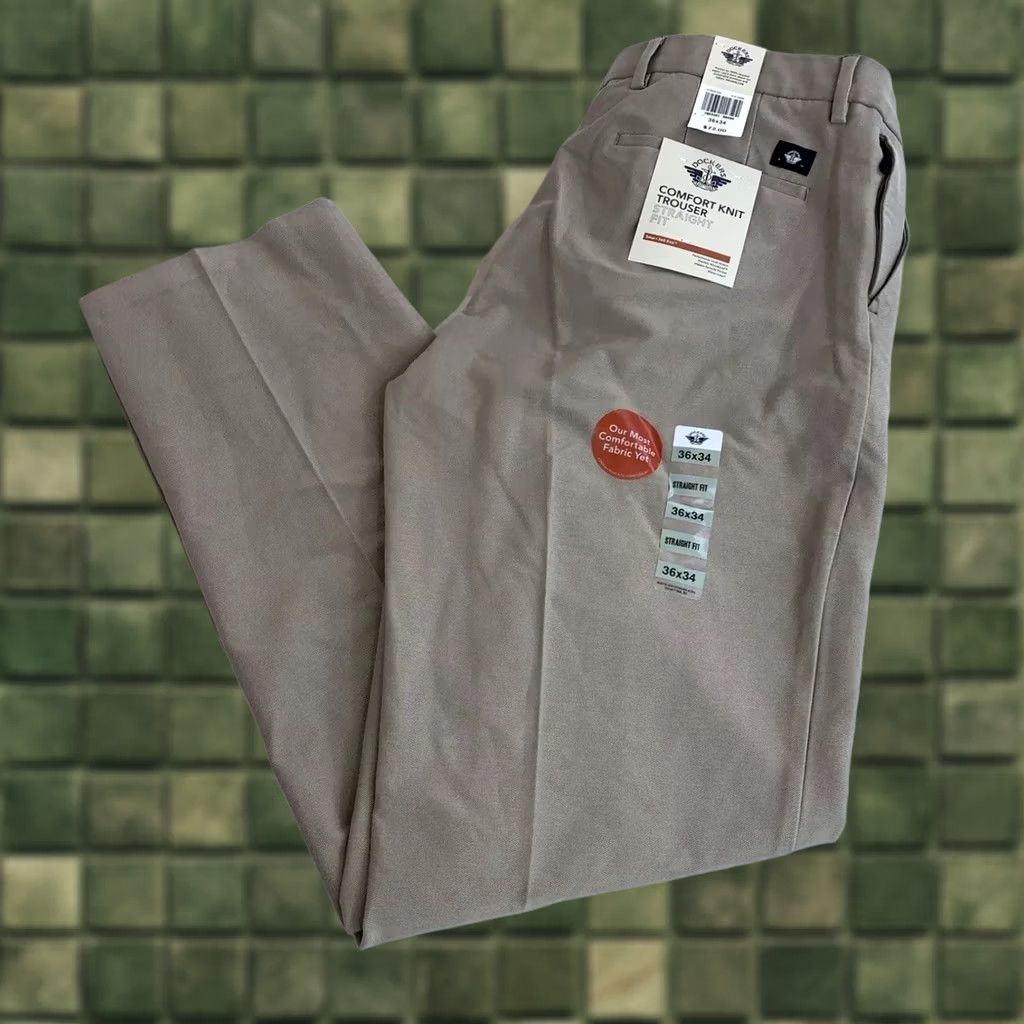 Dockers VINTAGE Dockers Comfort Knit Trouser Straight Fit Mens 36x34 NWT-12430 Size US 36 / EU 52 - 1 Thumbnail