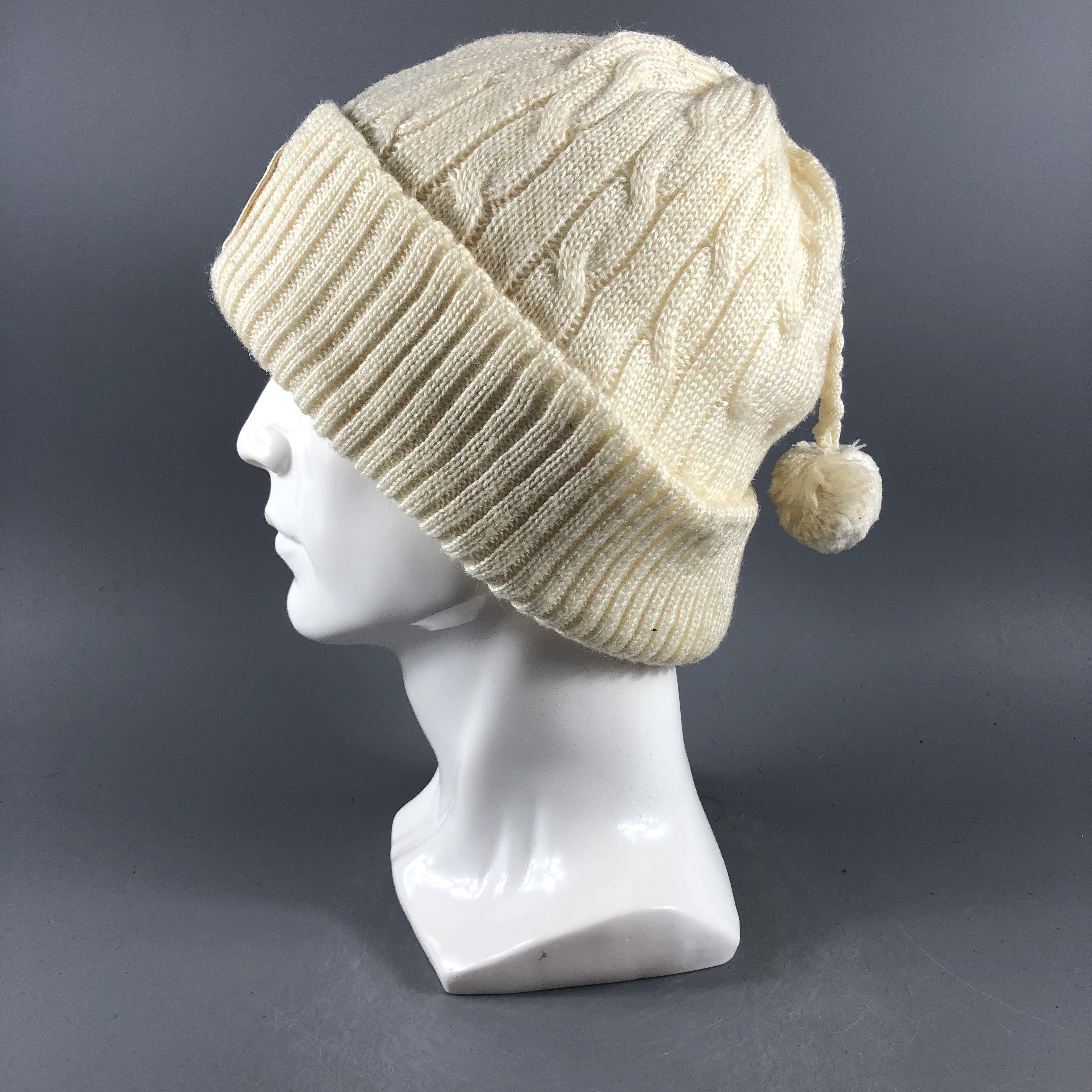 Other × Vintage Unknown Aran Isle Beanie Snow Hat Snow Cap -D062 Size ONE SIZE - 2 Thumbnail