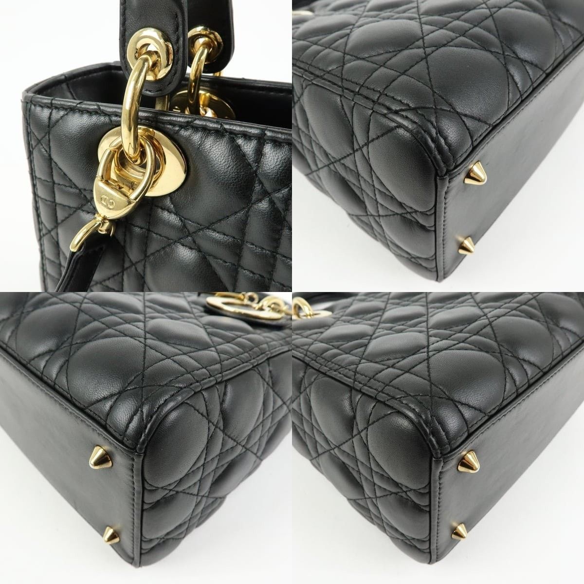 Christian Dior Monsieur Christian Dior Lady Dior Cannage Top Handle Bag Size ONE SIZE - 5 Thumbnail