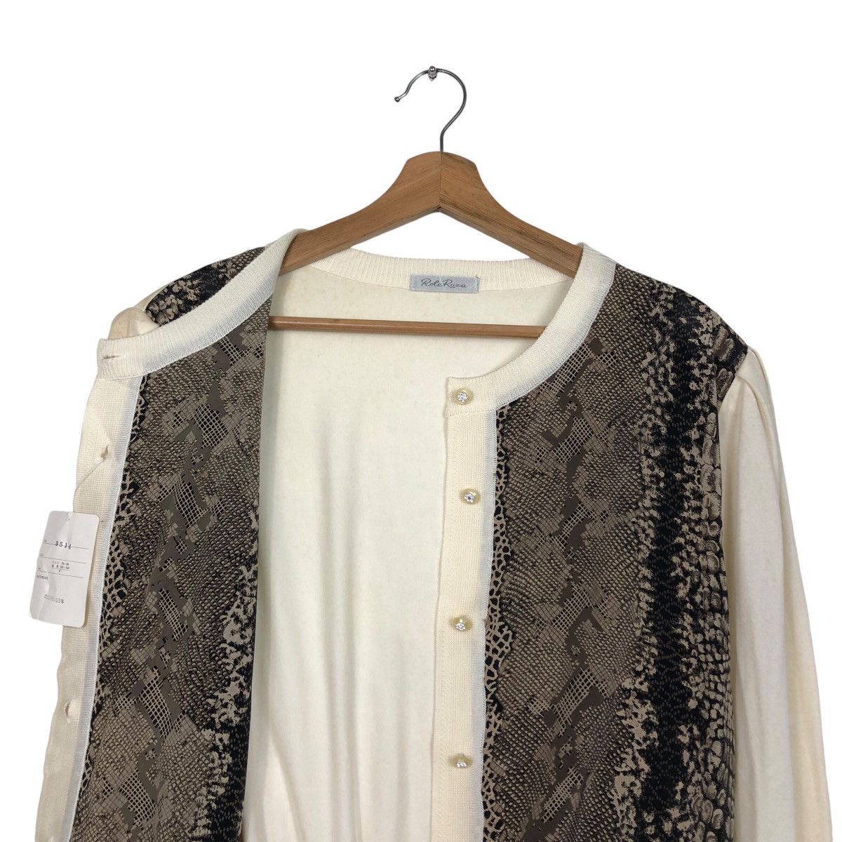 Japanese Brand 📌Vintage Cardigan Button Rote Roza Snake Skin Design Size US M / EU 48-50 / 2 - 13 Thumbnail