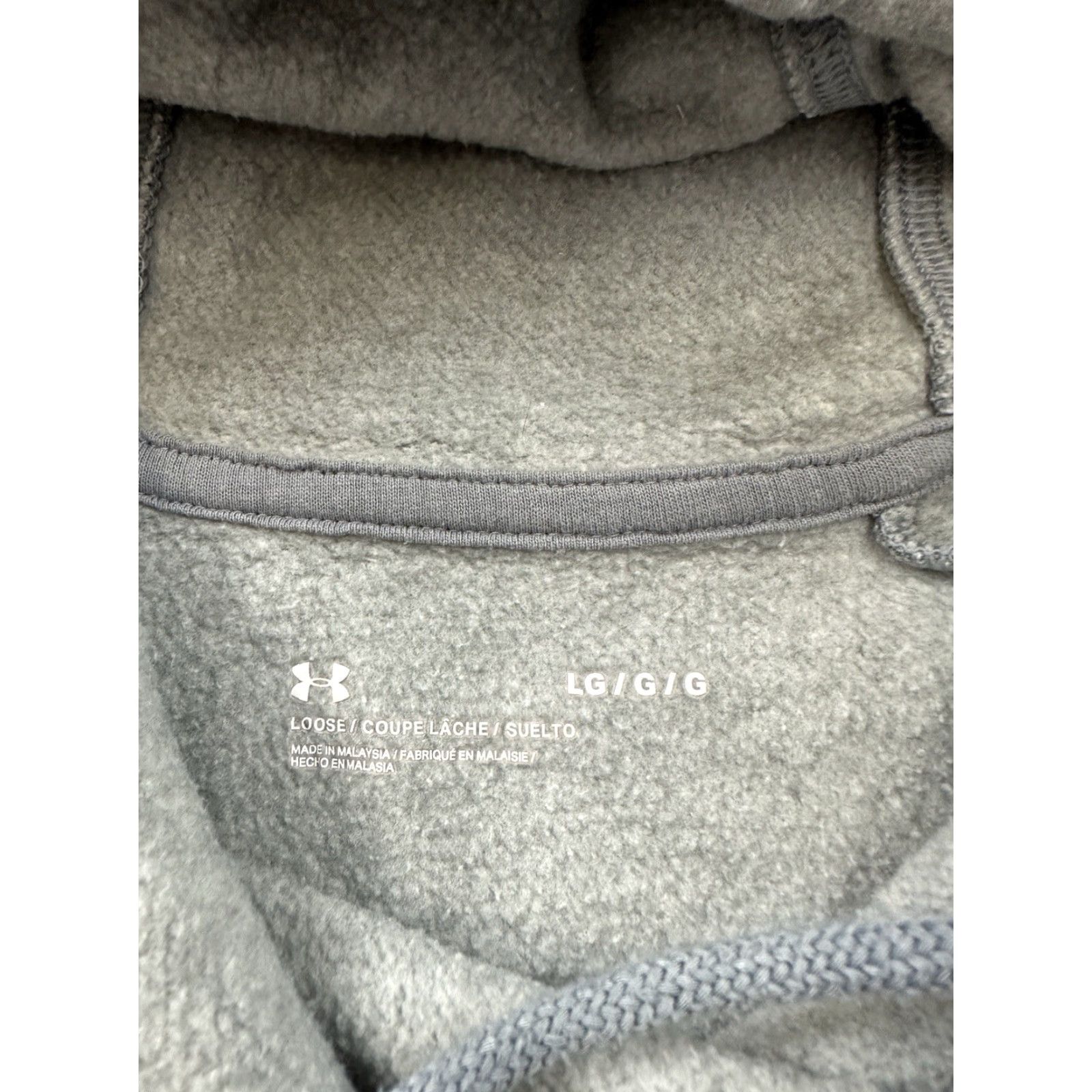 Under Armour Under Armour Hoodie Sweatshirt Womens L Gray Logo Pullover Knit Regular All Seasons Casual Sports Size L / US 10 / IT 46 - 3 Thumbnail