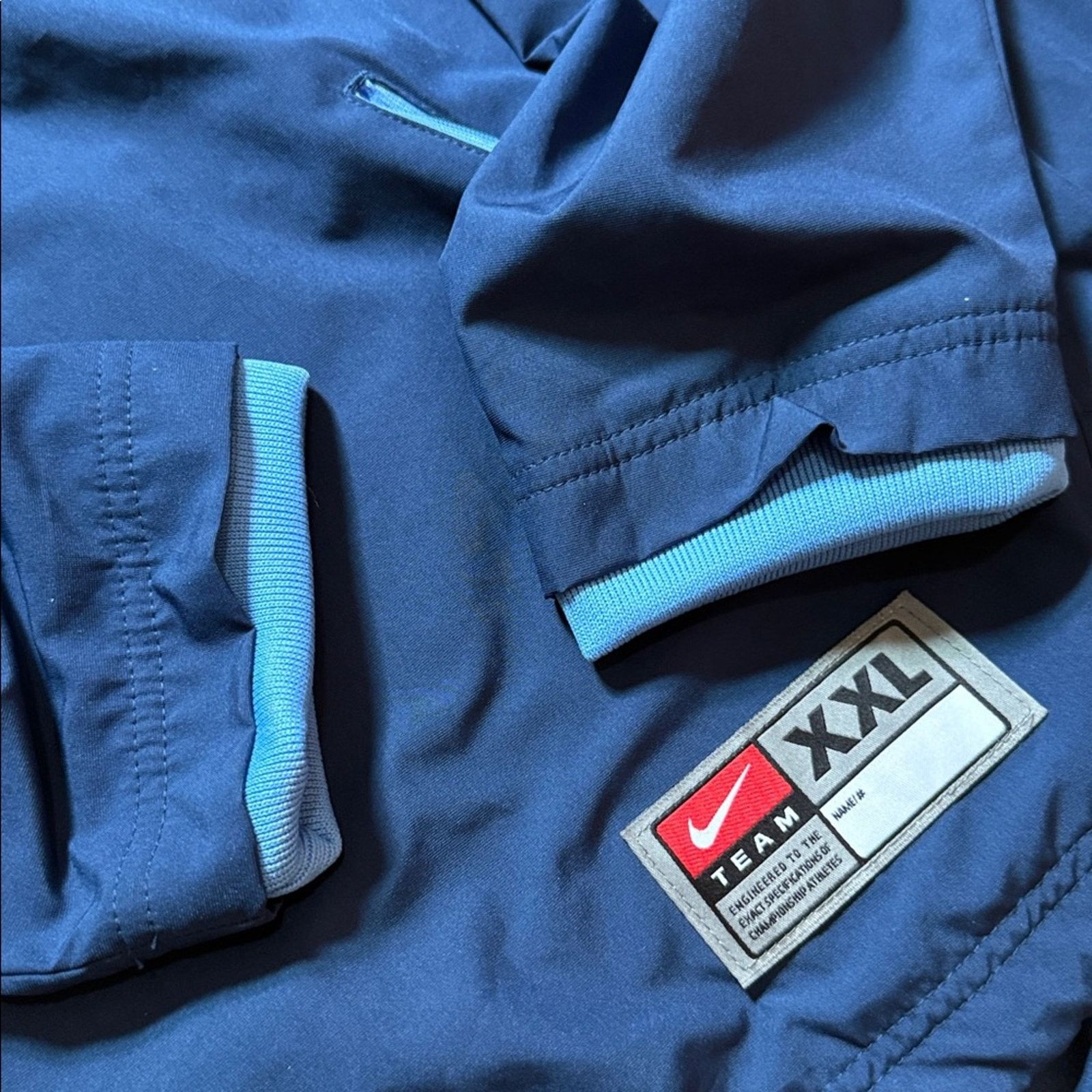 Nike NWOT 90s Nike Team UNC Lacrosse Quarter Zip Windbreaker Size US XXL / EU 58 / 5 - 6 Thumbnail
