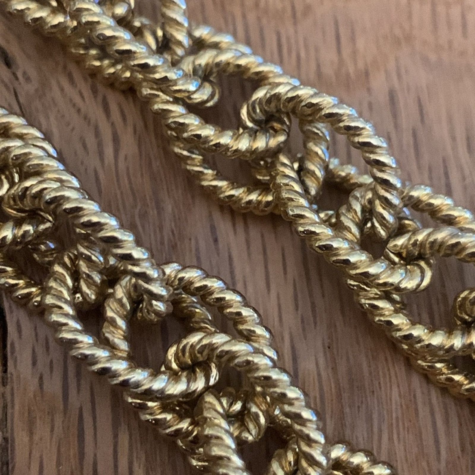 Vintage Chunky heavy braided rope links golden necklace Size ONE SIZE - 6 Thumbnail
