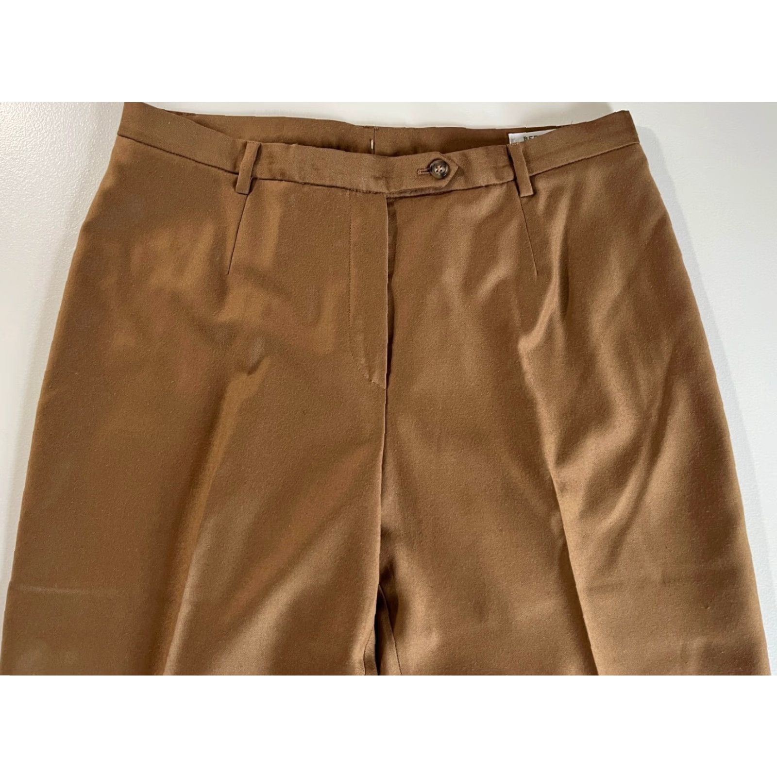Vintage VINTAGE Bernard Zins Paris Women’s Dress Pants Wool Cashmere size 10 Brown High Rise Straight Inseam 29.5 in Lined Size 32" / US 10 / IT 46 - 6 Thumbnail