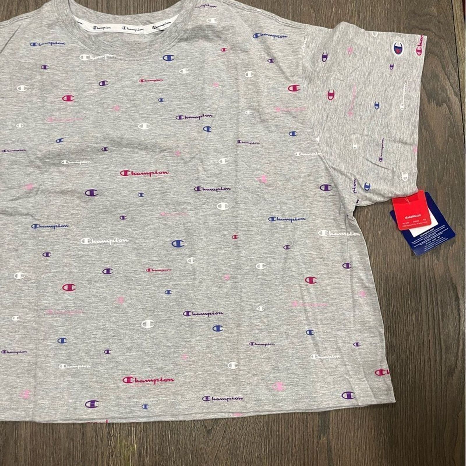 Nike NWT Champion Grey Multi-Colored Graphic Crop Top - Size 3X Size 3XL / US 20-22 - 6 Thumbnail