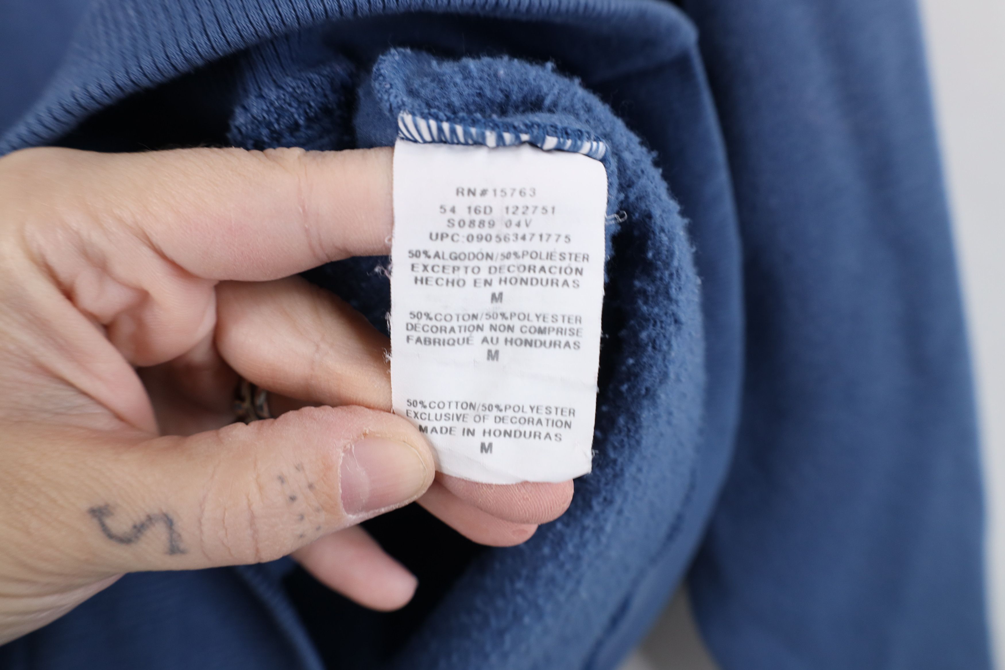 Champion Vintage Champion Faded Monochrome Hoodie Sweatshirt Blue Size US M / EU 48-50 / 2 - 10 Thumbnail