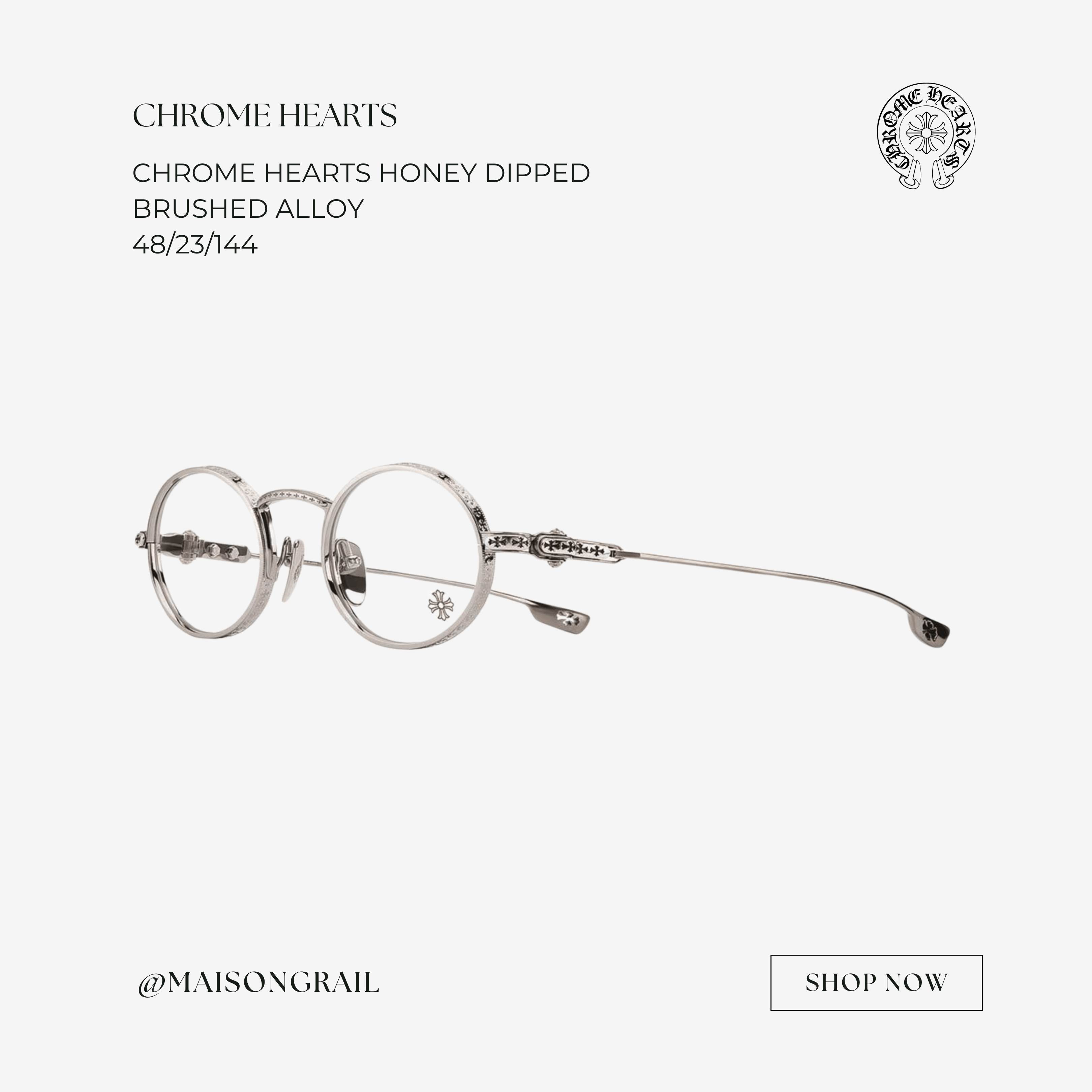 Chrome Hearts CHROME HEARTS HONEY DIPPED EYEGLASSES Size ONE SIZE - 1 Thumbnail