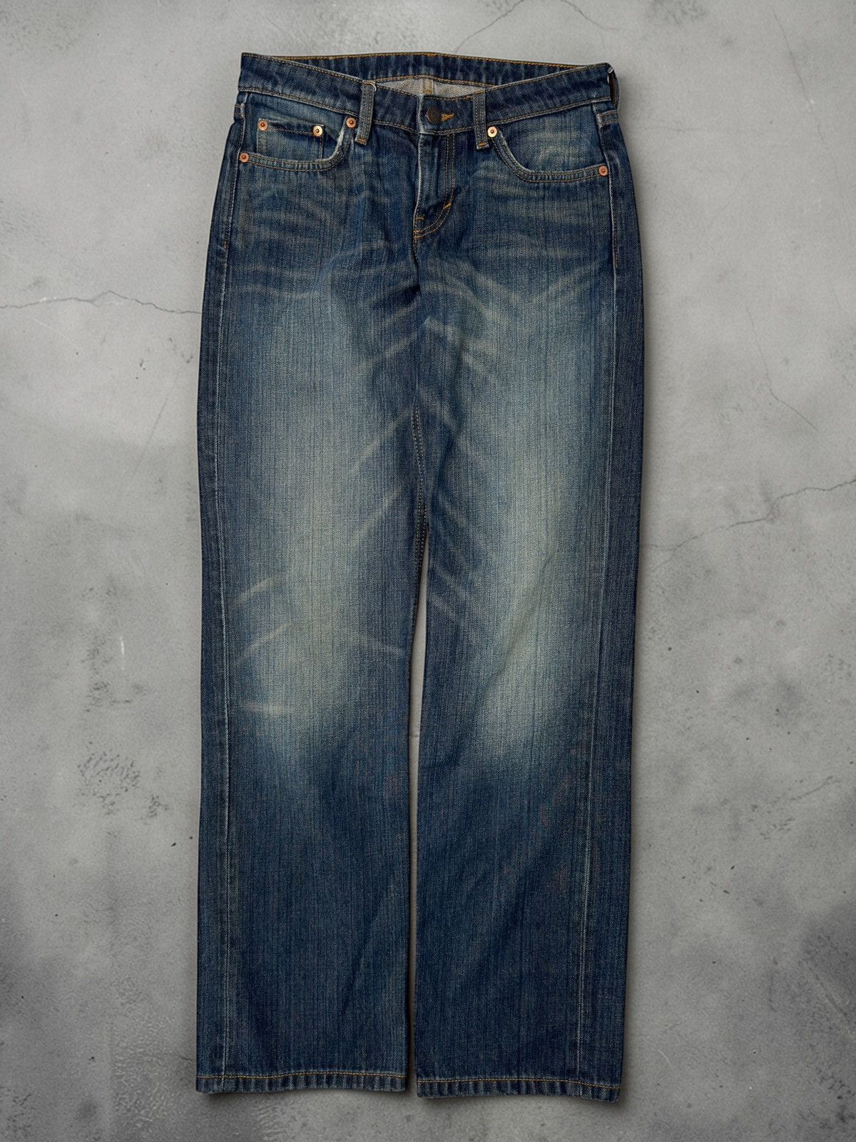 Weekday Blue navy washed jeans weekday arrow swag skater sk8 baggy Size 30" / US 8 / IT 44 - 1 Thumbnail