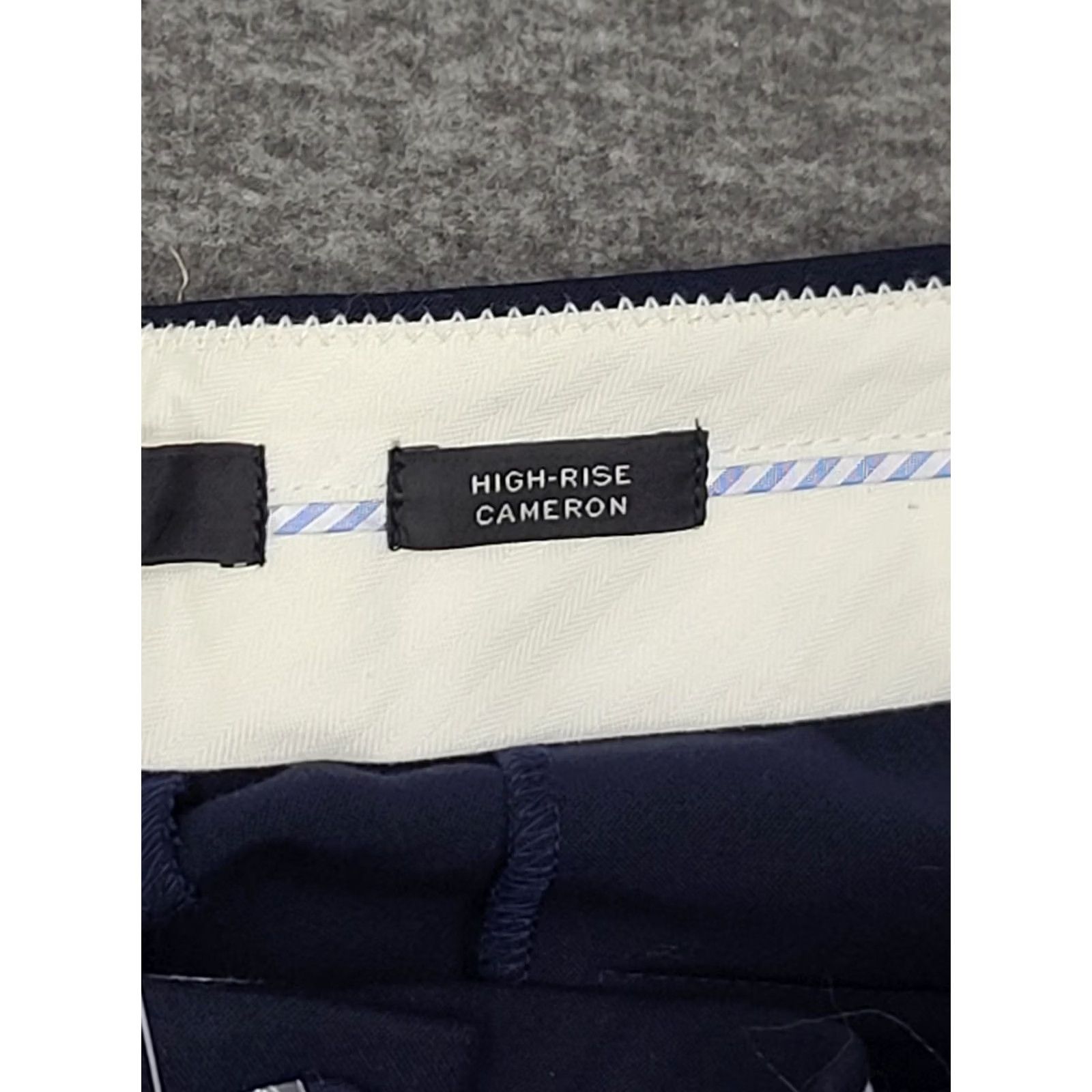 J.Crew VINTAGE J.CREW Cameron Pants High Rise Slim 12T Tall Navy Blue Four-Season Stretch Dress Slacks Woman Pants Size 34" / US 12 / IT 48 - 4 Thumbnail
