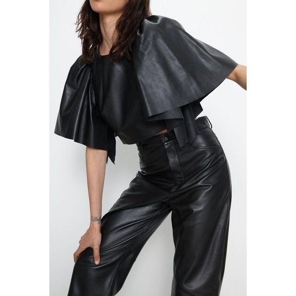 Japanese Brand Real Leather Cropped Top 🖤➕ Size XS / US 0-2 / IT 36-38 - 7 Thumbnail