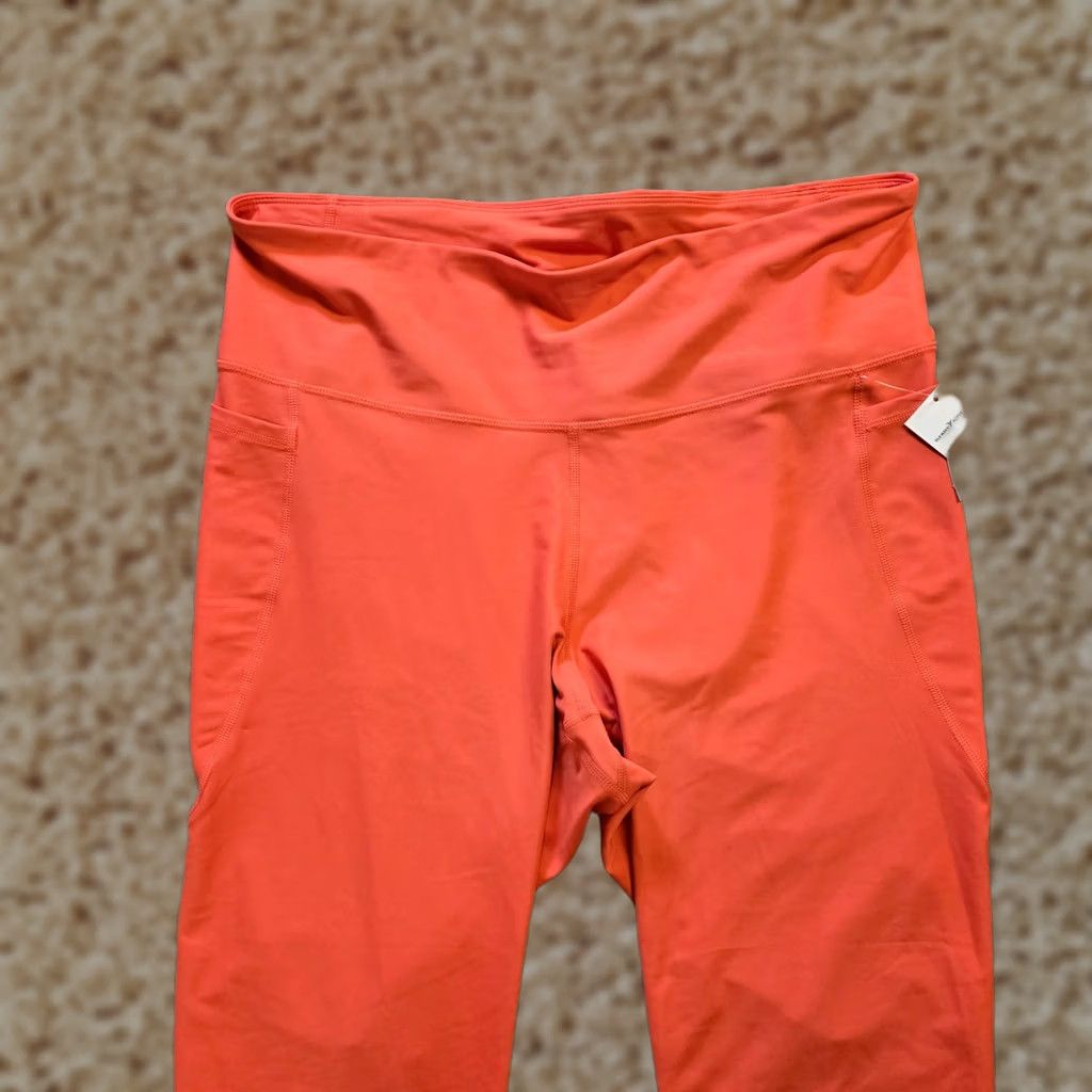 Old Navy Old Navy Pants Womens XL/2XL Orange Cropped Powersoft Stretch Athletic Casual Tapered Inseam 26in Pockets Size 40" / US 18 - 1 Thumbnail