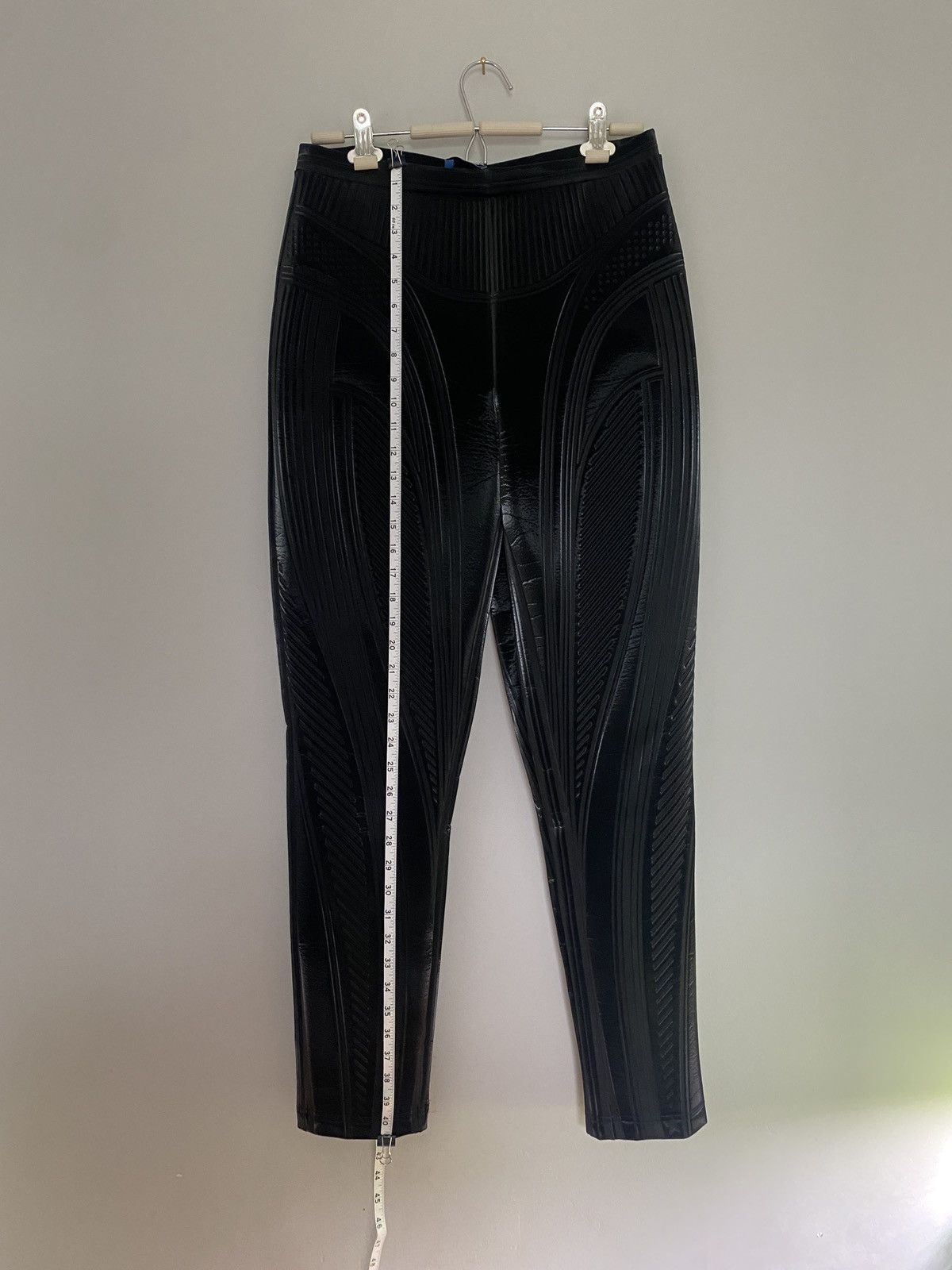 Mugler Mugler Black Embossed Leggings Size 32" / US 10 / IT 46 - 7 Thumbnail