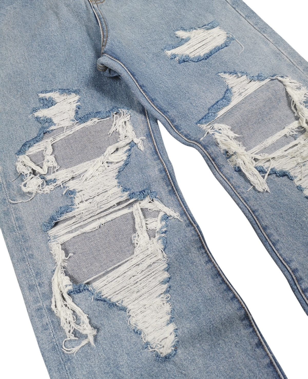 Other UK W.W.G Detail Destroyed Light Blue Women’s Jeans Size F Size 28" / US 6 / IT 42 - 3 Thumbnail