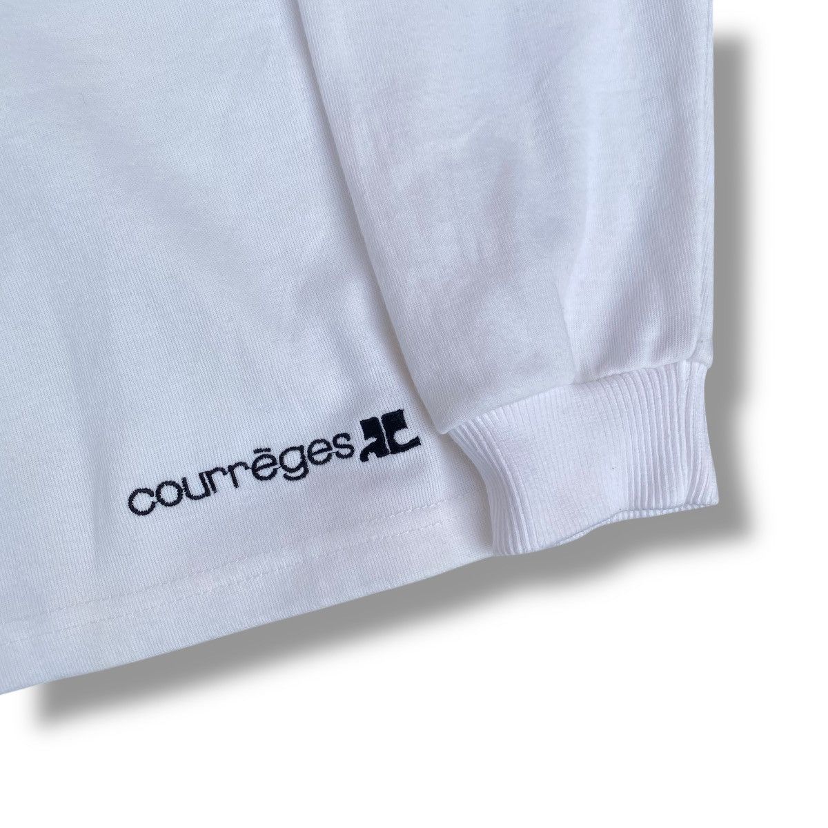 Courreges × Vintage Vintagew Courreges Embroidered Spell Out Logo Sweatshirt. Size S / US 4 / IT 40 - 6 Thumbnail