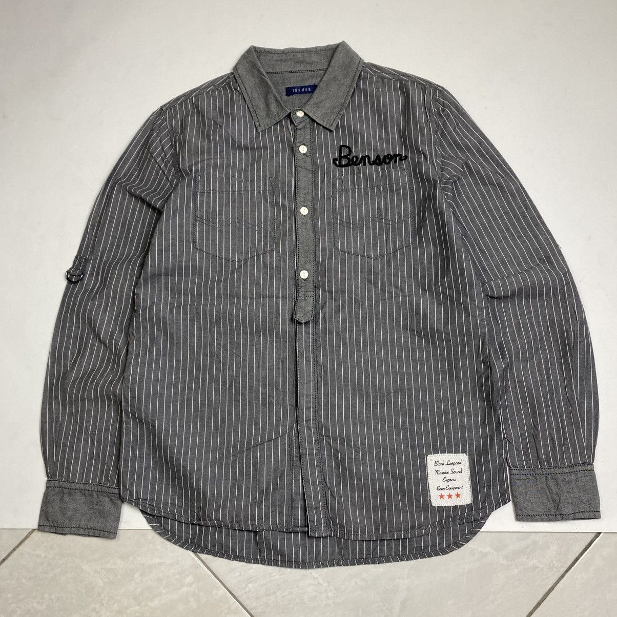 Designer × JUN MEN Jun men Striped long sleeve bondage shirt Size US M / EU 48-50 / 2 - 3 Thumbnail