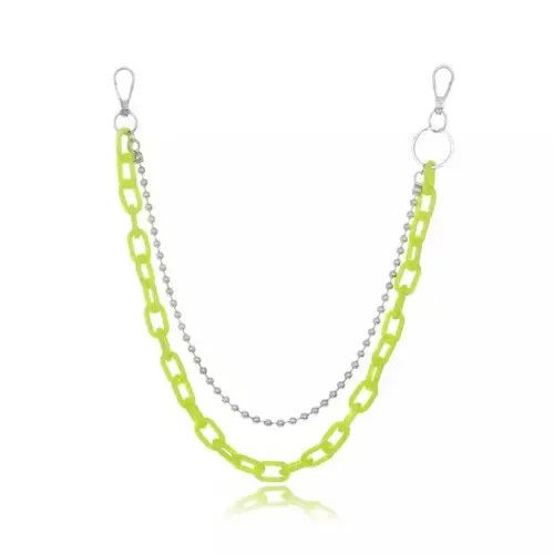 Japanese Brand Pocket Chain Lime Punk Rock Link Gothic Green Wallet Chrome Size ONE SIZE - 2 Thumbnail