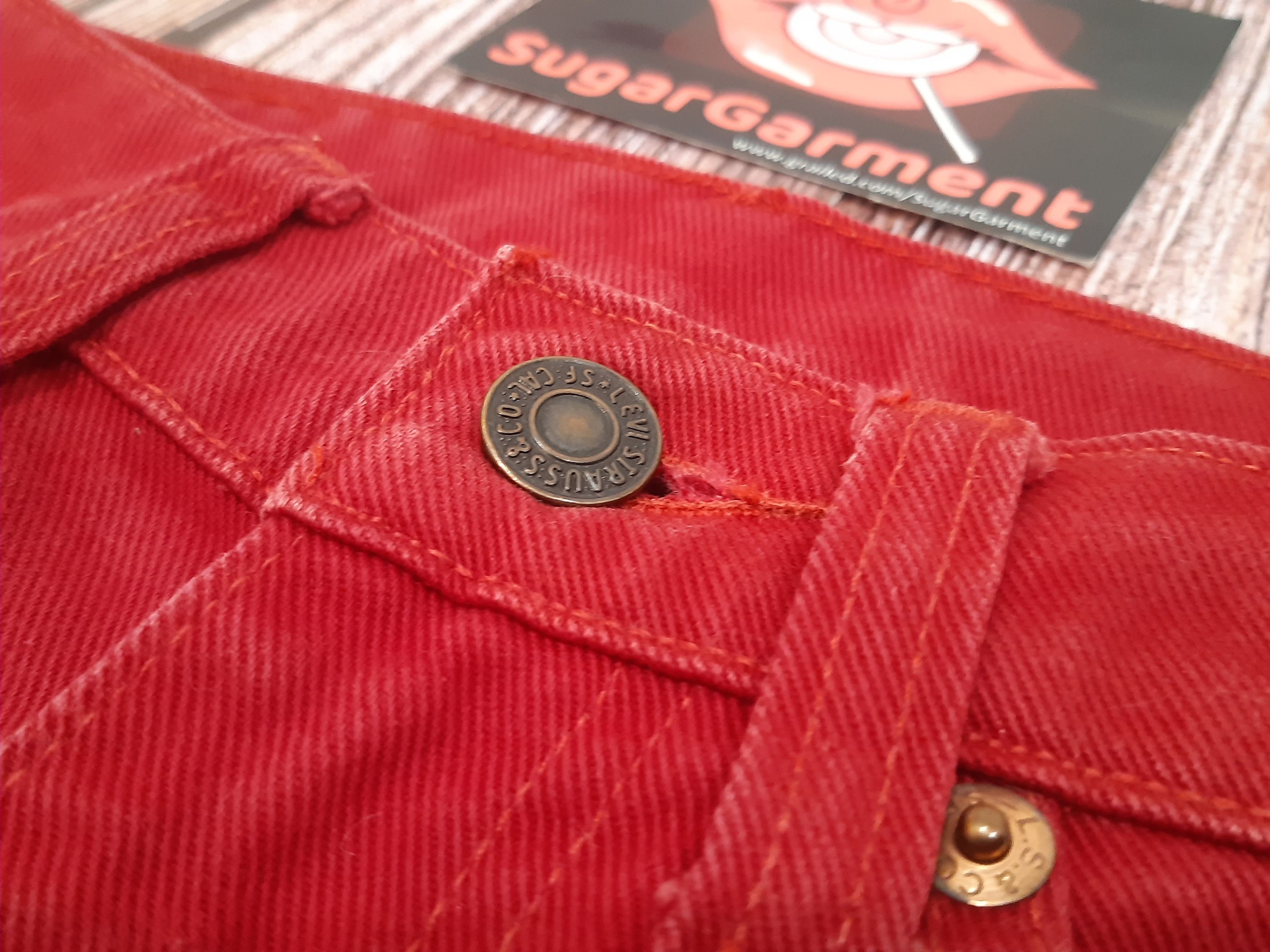 Levi's Levis 517 Jeans Bootcut RARE RED Size US 29 - 4 Thumbnail