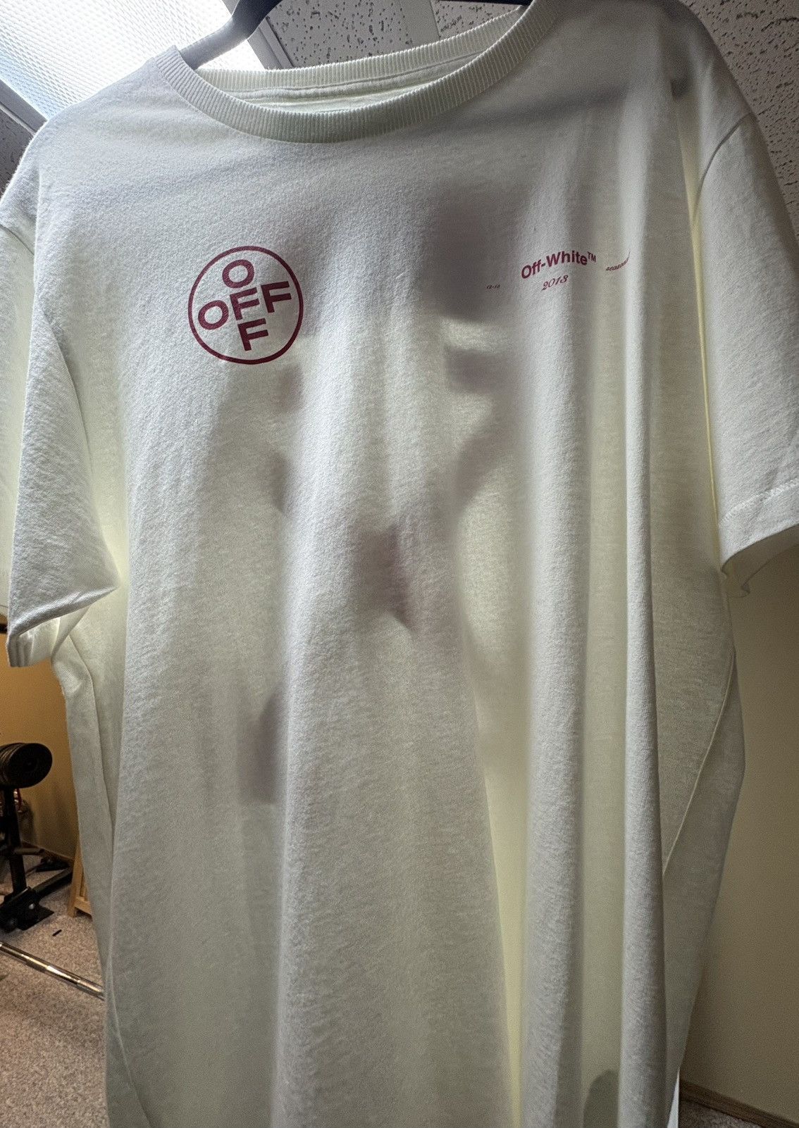 Off-White Off White Blurred Lines Tee - White - L - Never Worn Size US L / EU 52-54 / 3 - 1 Thumbnail