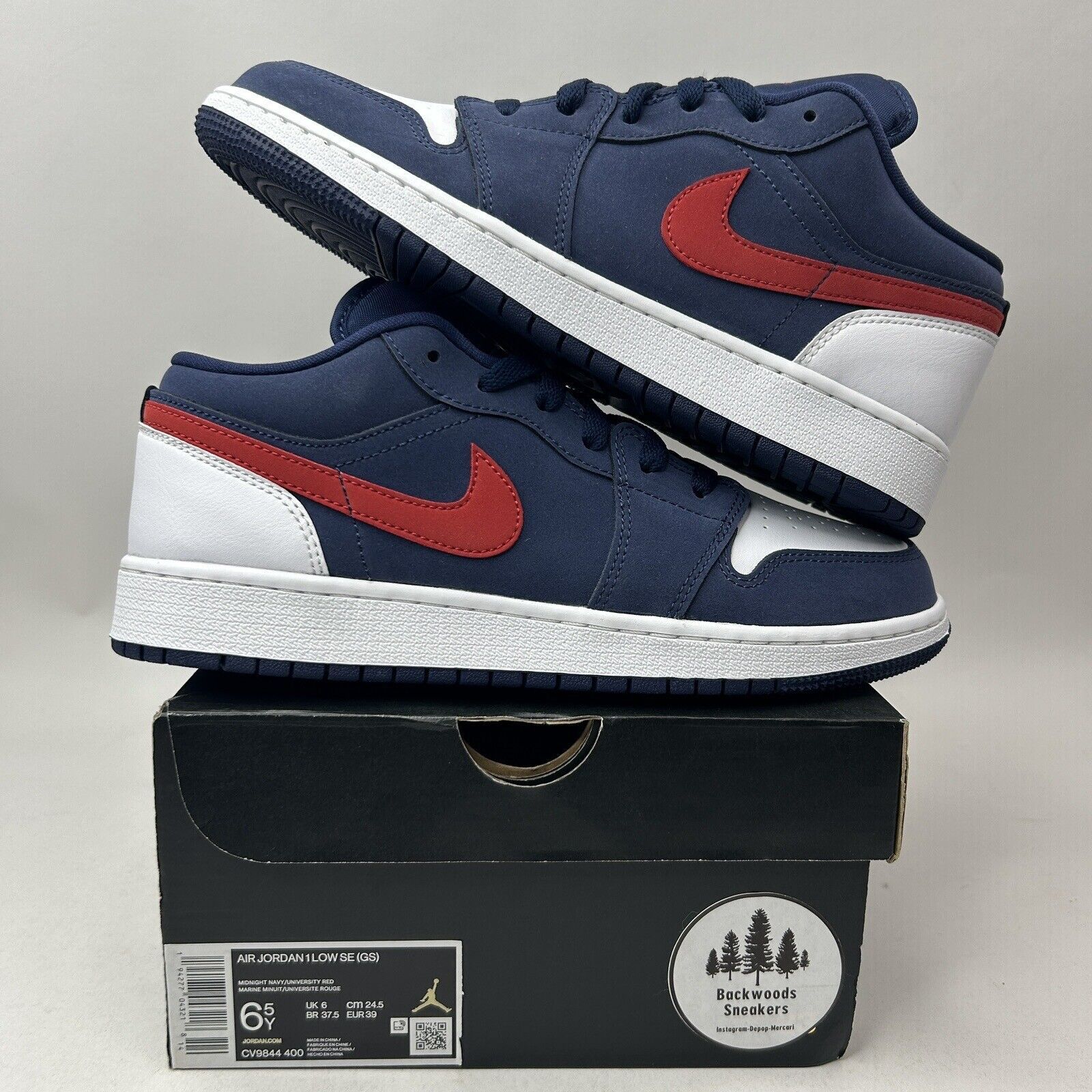 Nike Nike Air Jordan 1 Retro Low SE “USA/Navy Red” 2023 Size US 8 / IT 38 - 1 Thumbnail