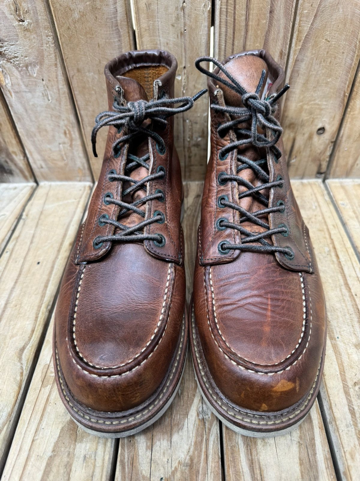 Red Wing Red wing 1907 MOC TOE brown leather boots USA 9.5 D UK 8.5 Size US 9.5 / EU 42-43 - 4 Thumbnail