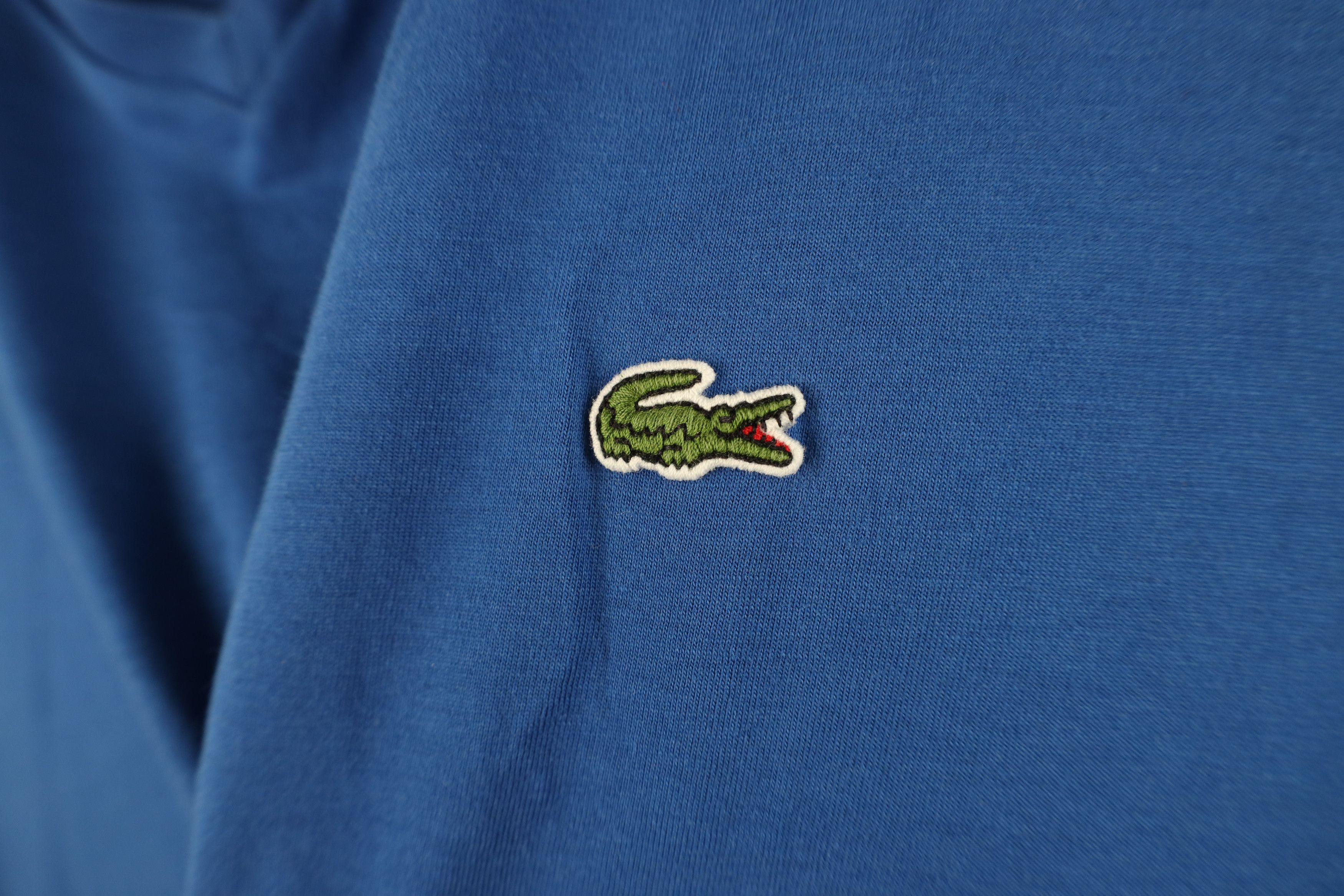 Lacoste Lacoste Logo Pima Cotton Short Sleeve V-Neck T-Shirt Blue Size US XXL / EU 58 / 5 - 4 Thumbnail