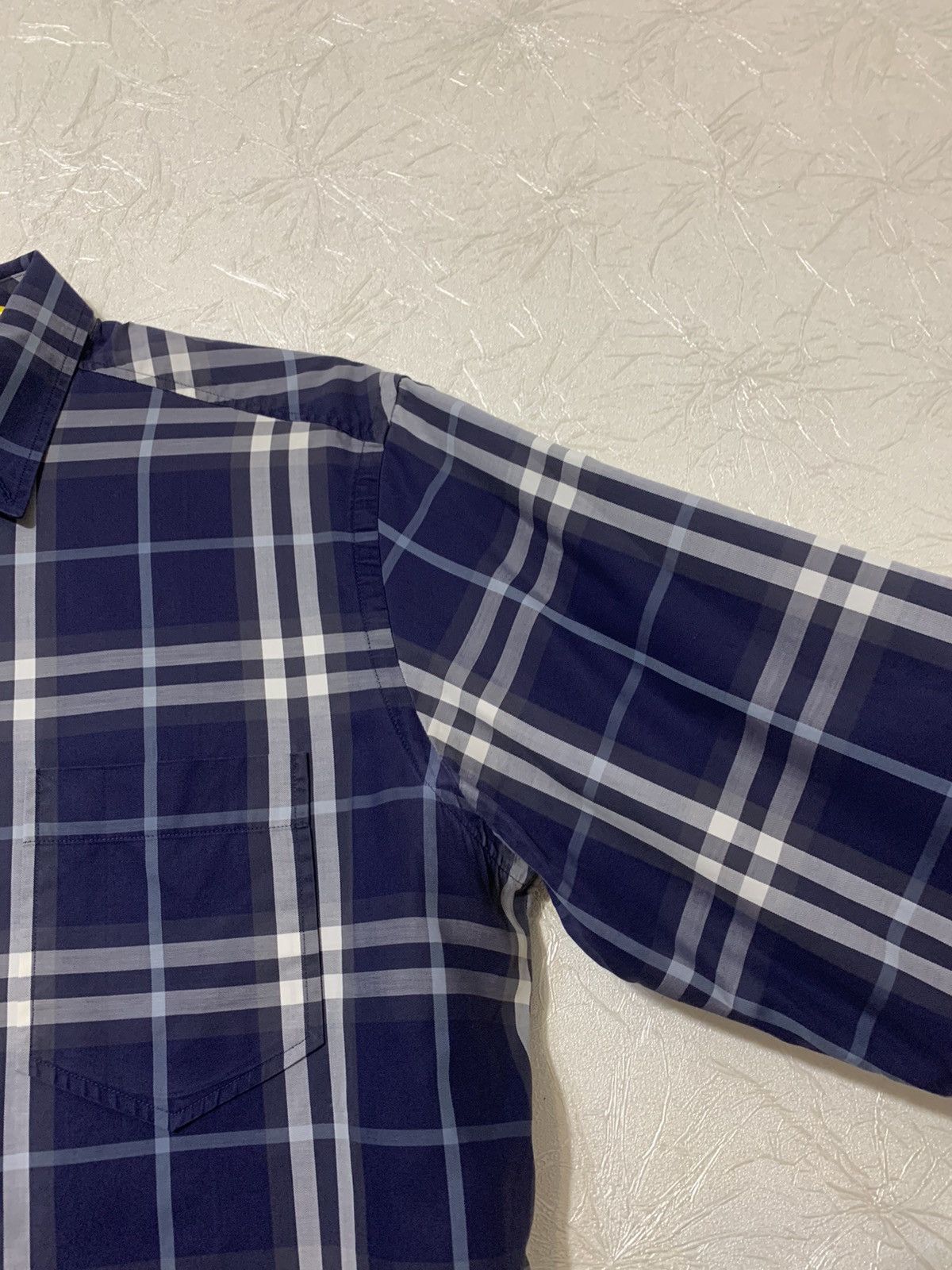 Burberry Burberry Men’s Blue Checked Shirt Button UP Size L. Size US L / EU 52-54 / 3 - 8 Thumbnail