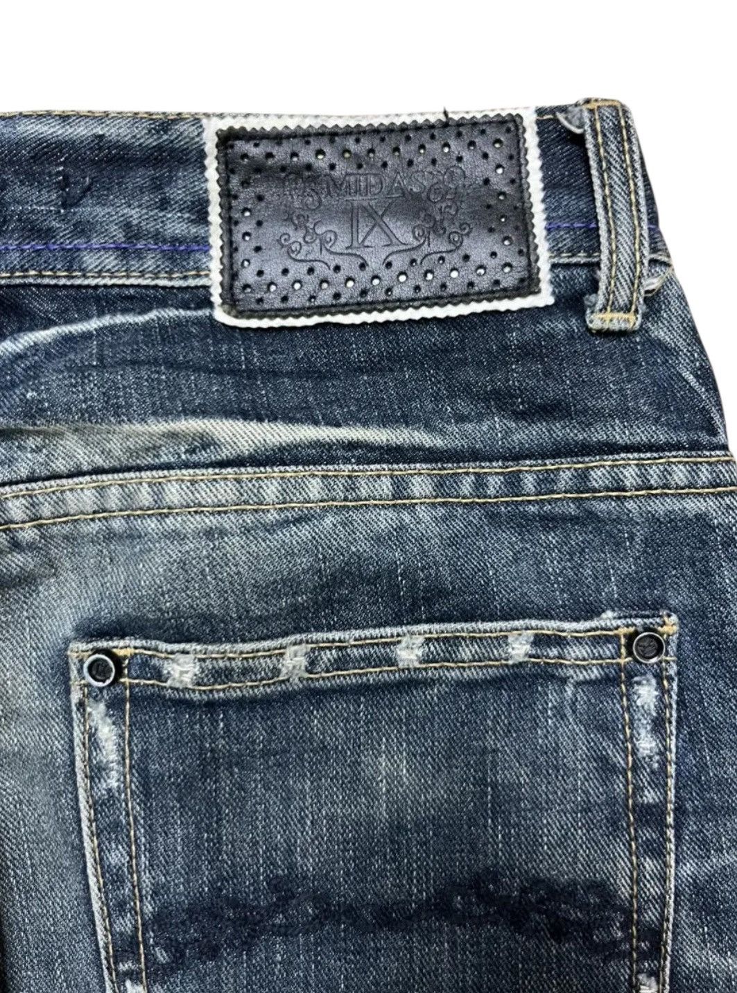 If Six Was Nine MIDAS Distressed Flare Jeans Size US 28 / EU 44 - 15 Thumbnail
