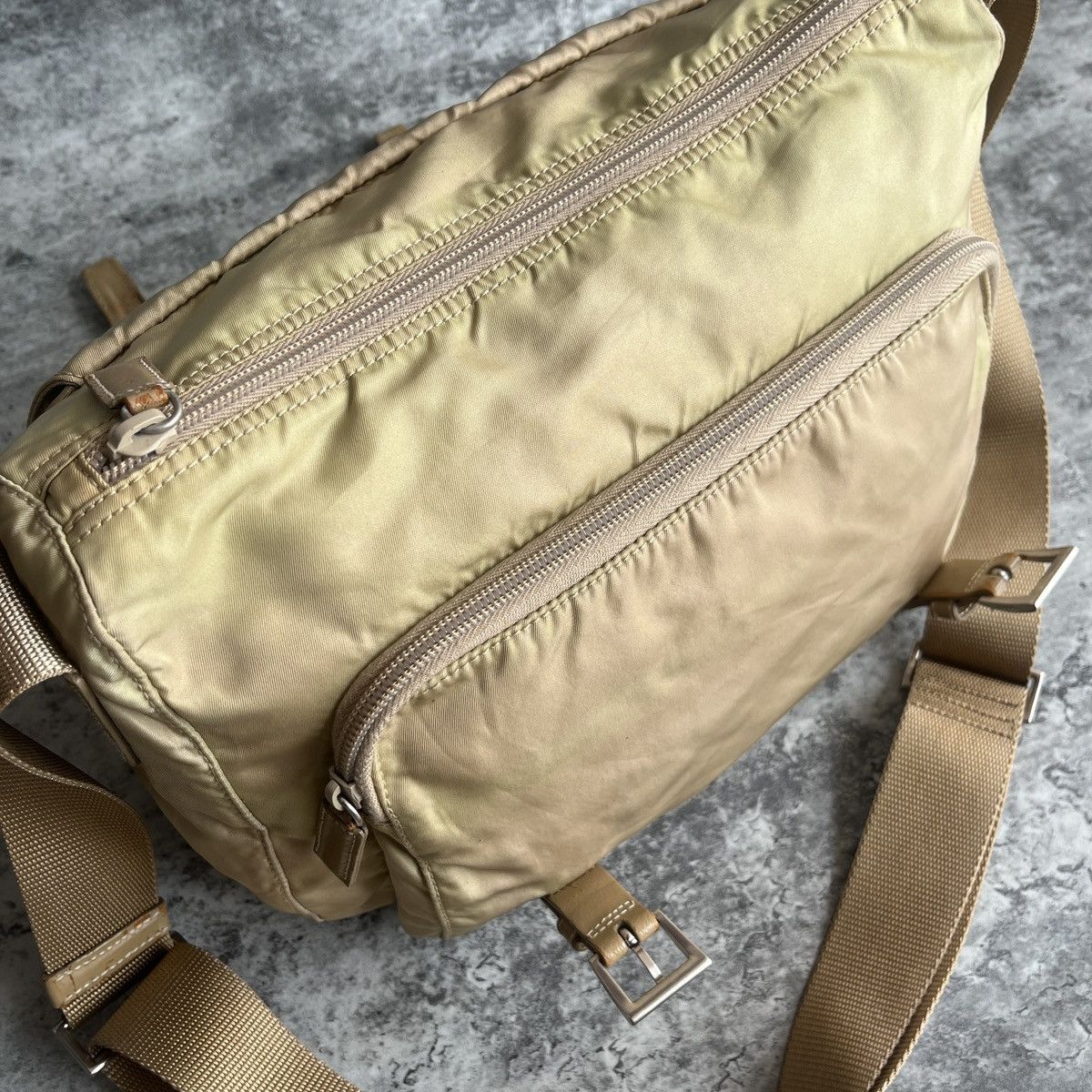 Prada Vintage Prada Nylon Beige Messenger Bag Size ONE SIZE - 20 Thumbnail